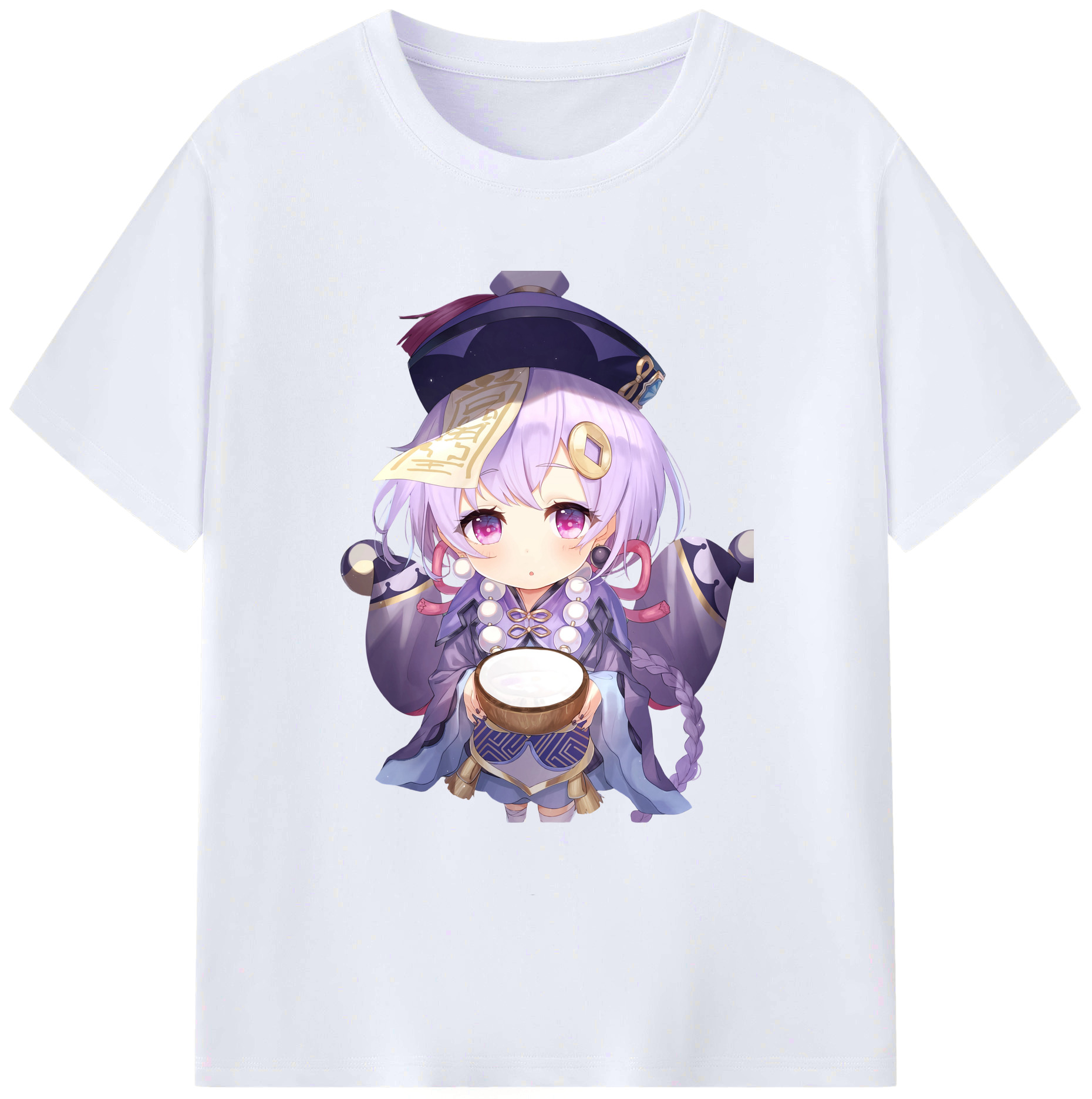 げんし神 七七 なな  genshin Nana レディースカジュアルプリントTシャツ（綿100％）