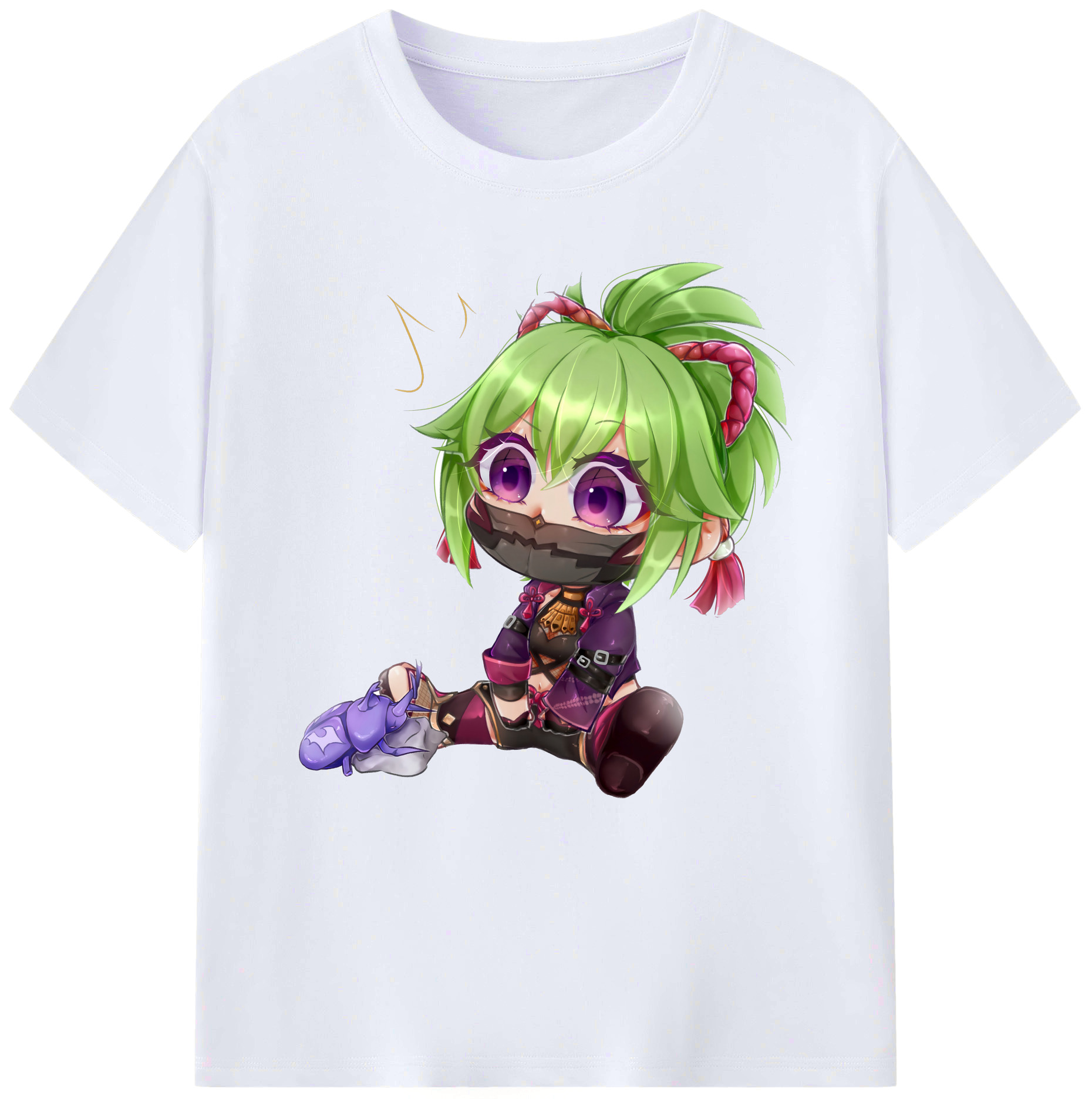げんし神  久岐忍 くき しのぶ genshin Kuki Shinobu レディースカジュアルプリントTシャツ（綿100％）