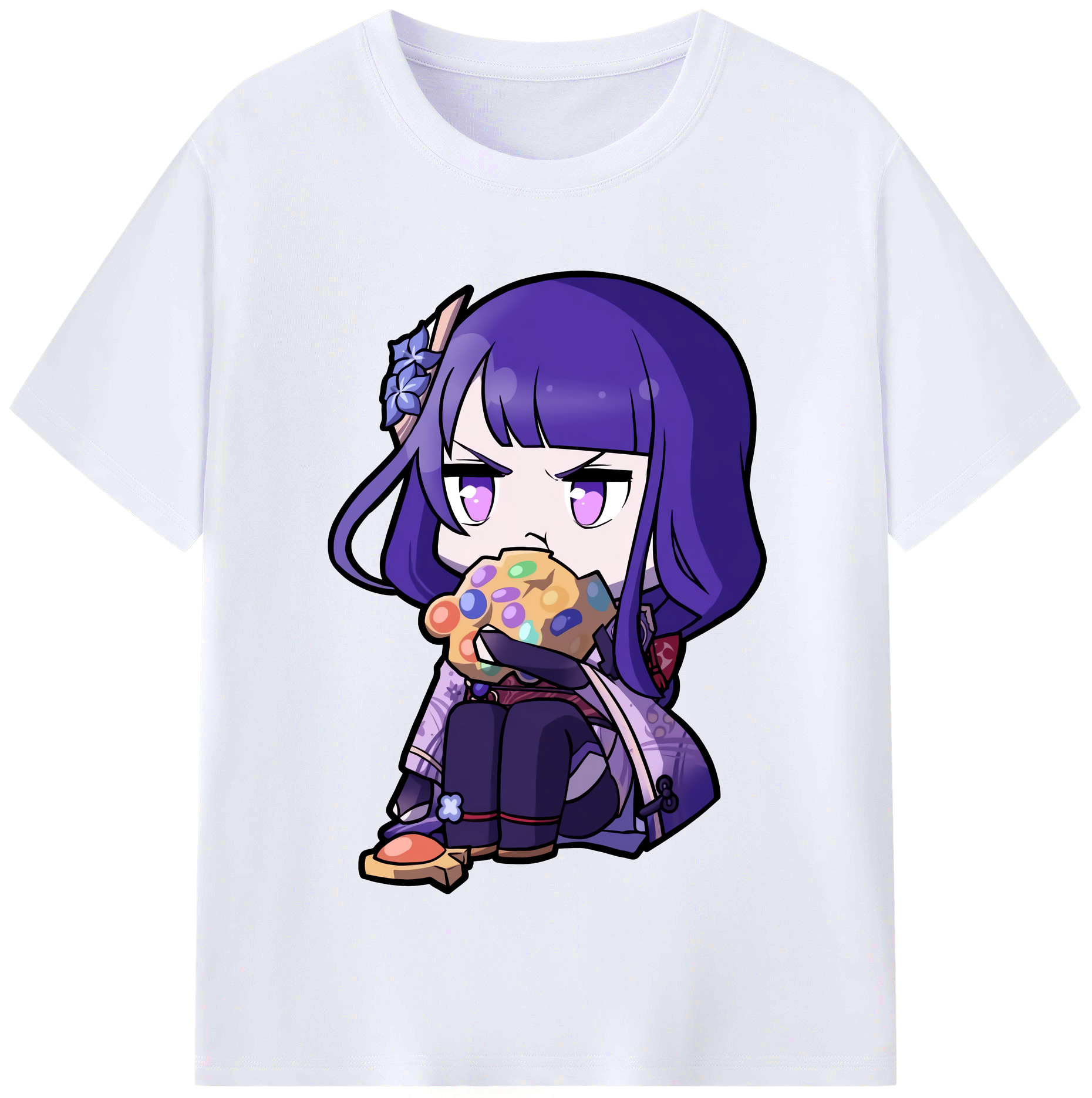 げんし神 雷電将軍 らいでんしょうぐん genshin Raiden Shogun レディースカジュアルプリントTシャツ（綿100％）