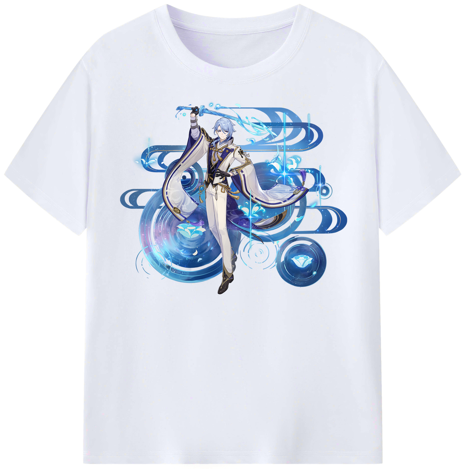 げんし神 神里綾人 かみさとあやと genshin Kamisato Ayato レディースカジュアルプリントTシャツ（綿100％）