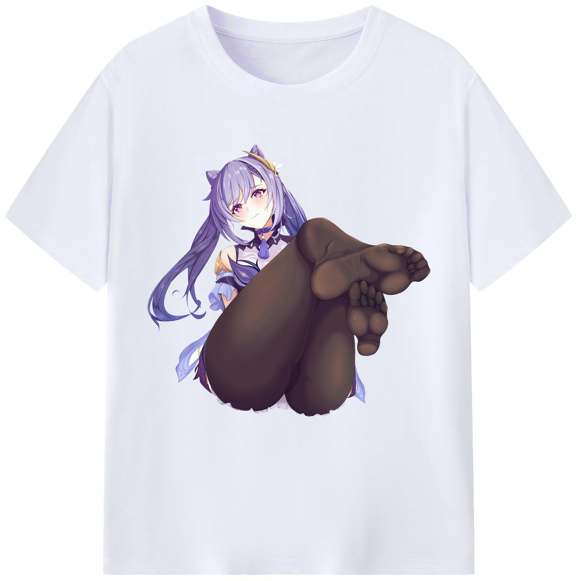 げんし神 刻晴 こくせい genshin Kokusei レディースカジュアルプリントTシャツ（綿100％）