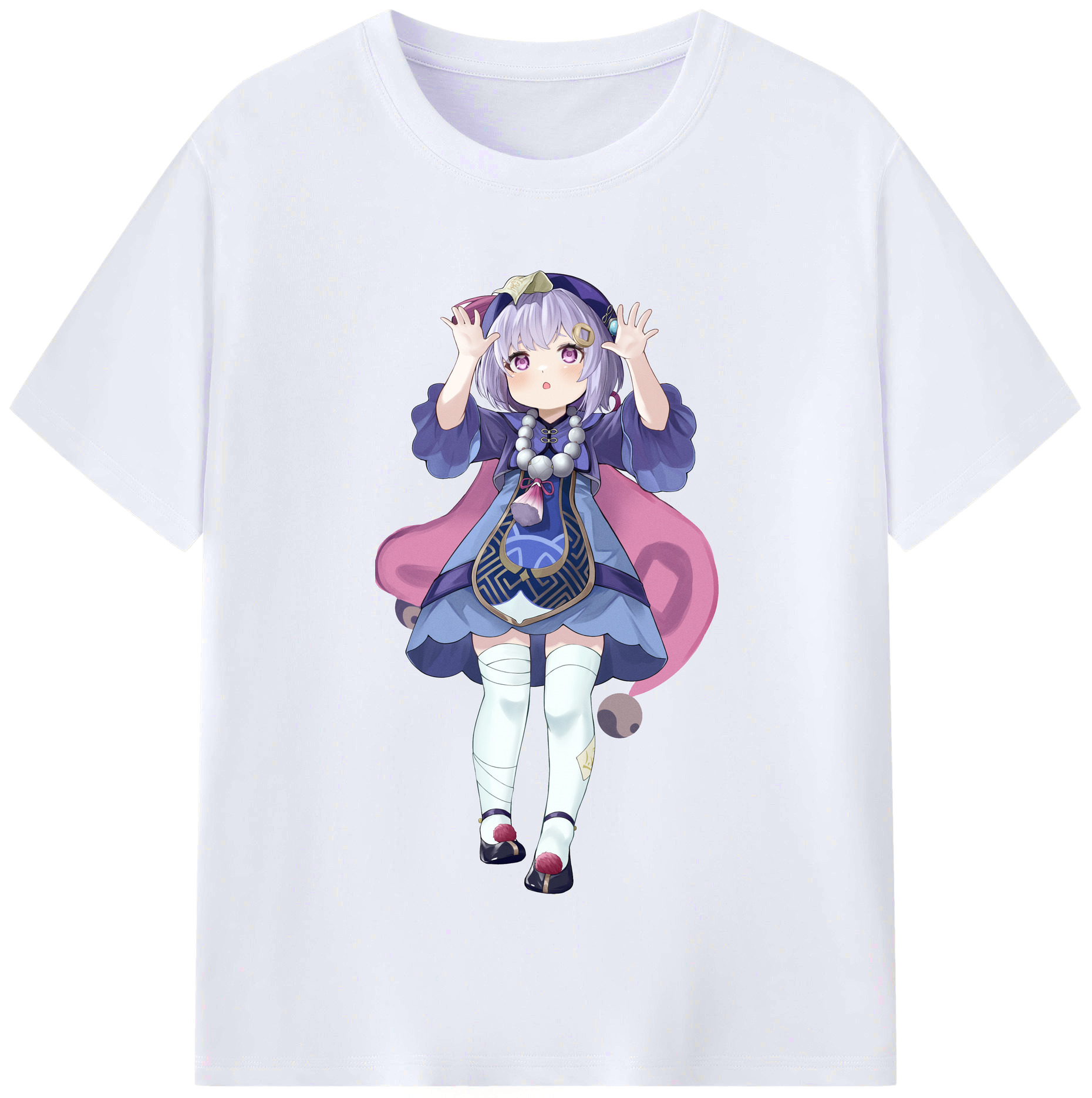 げんし神 七七 なな  genshin Nana レディースカジュアルプリントTシャツ（綿100％）