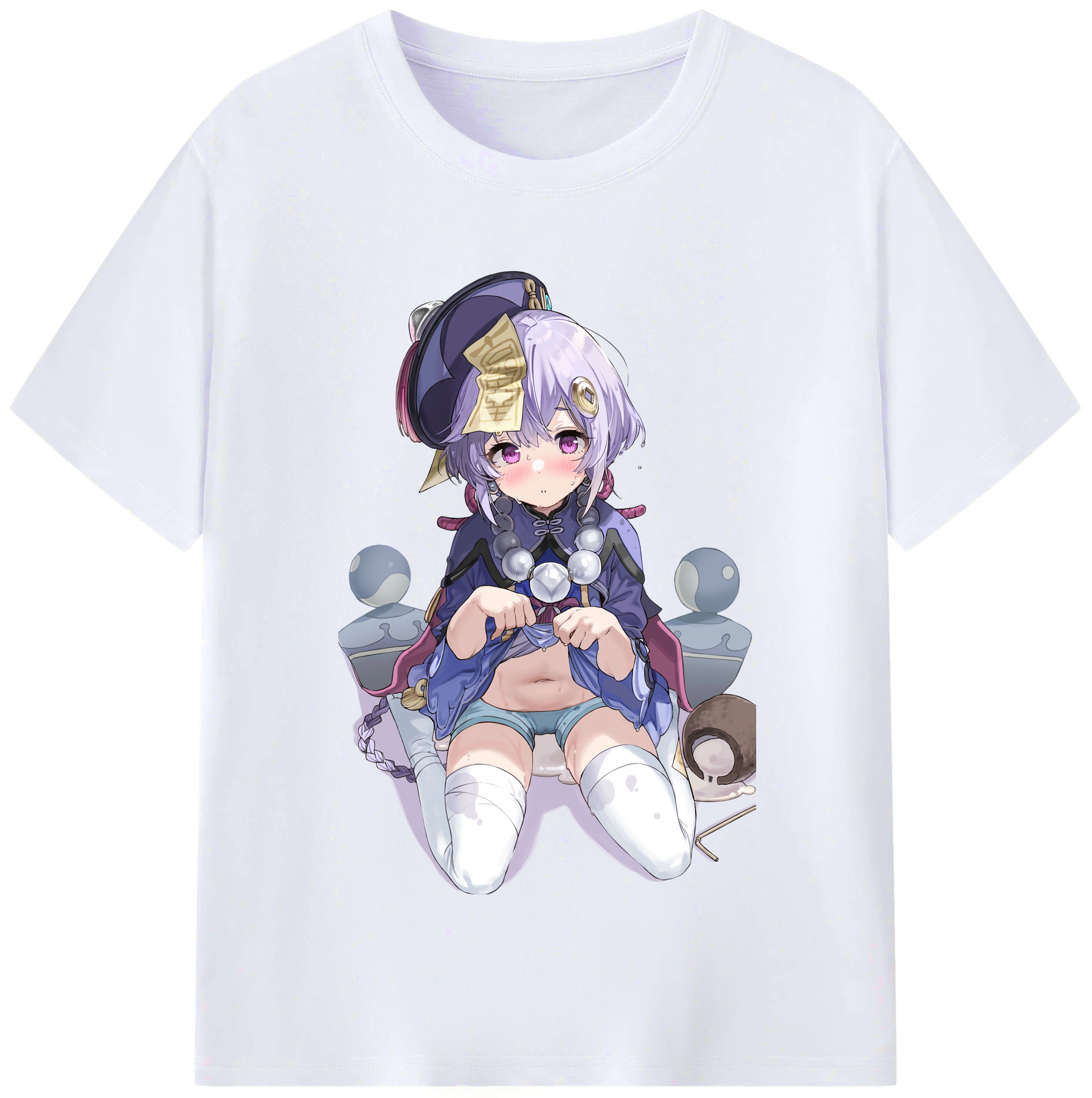 げんし神 七七 なな  genshin Nana レディースカジュアルプリントTシャツ（綿100％）