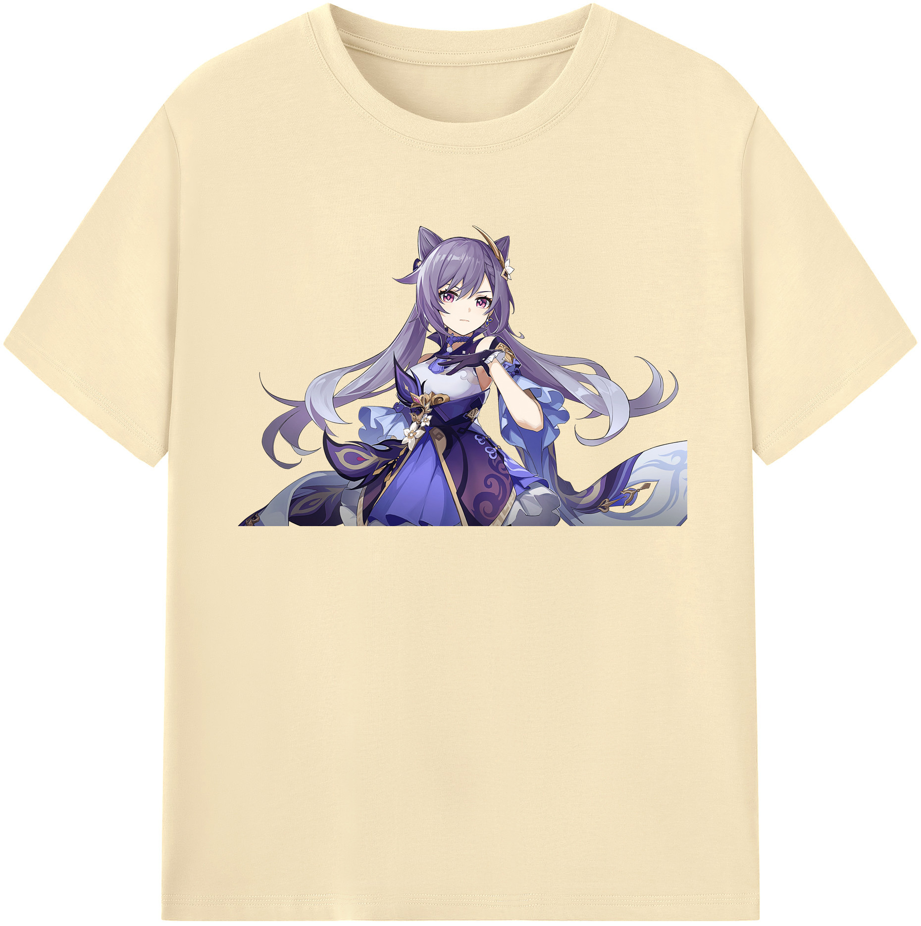 げんし神 刻晴 こくせい genshin Kokusei 綿100％半袖Tシャツ（フロントプリント）