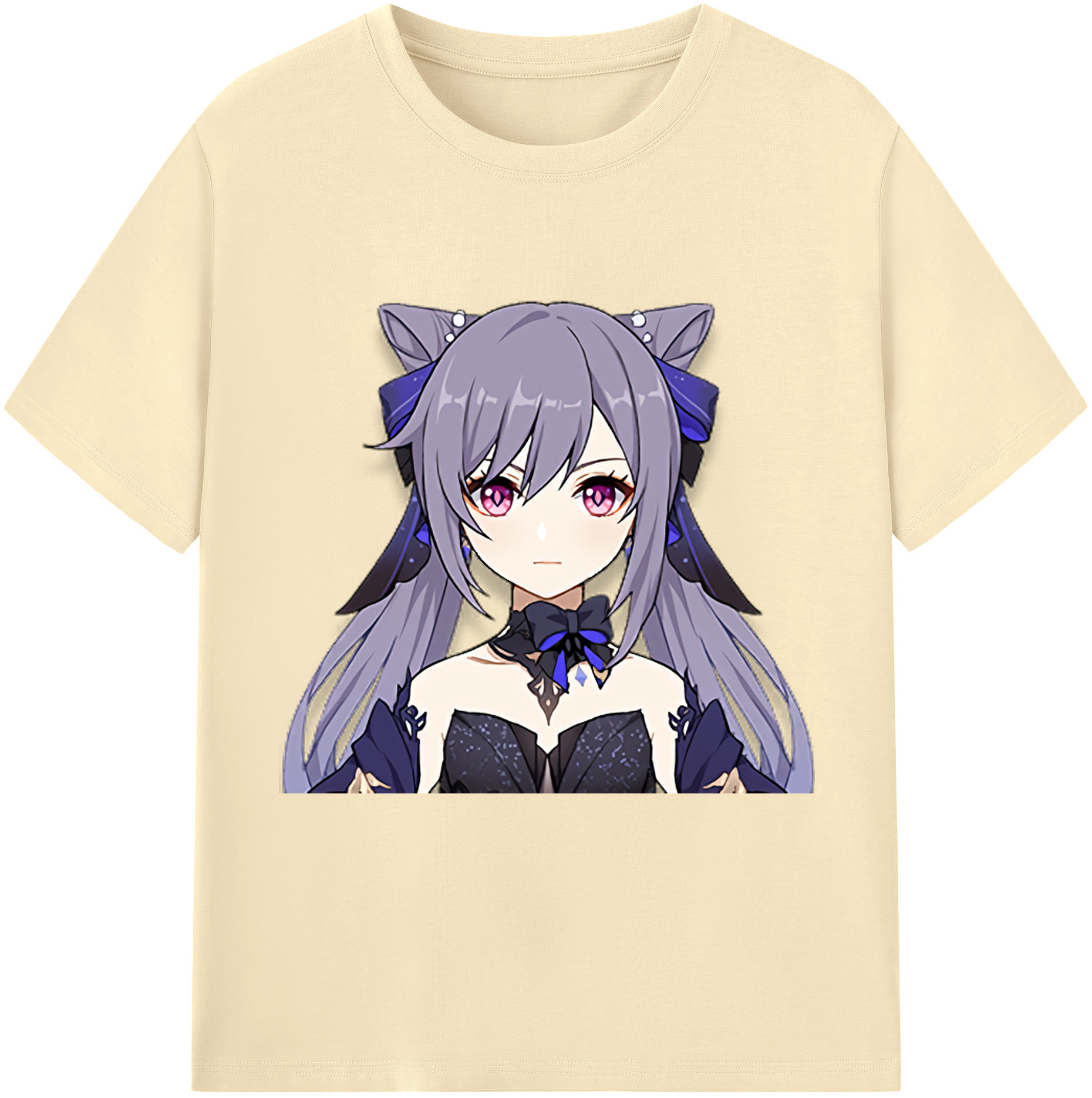 げんし神 刻晴 こくせい genshin Kokusei 綿100％半袖Tシャツ（フロントプリント）