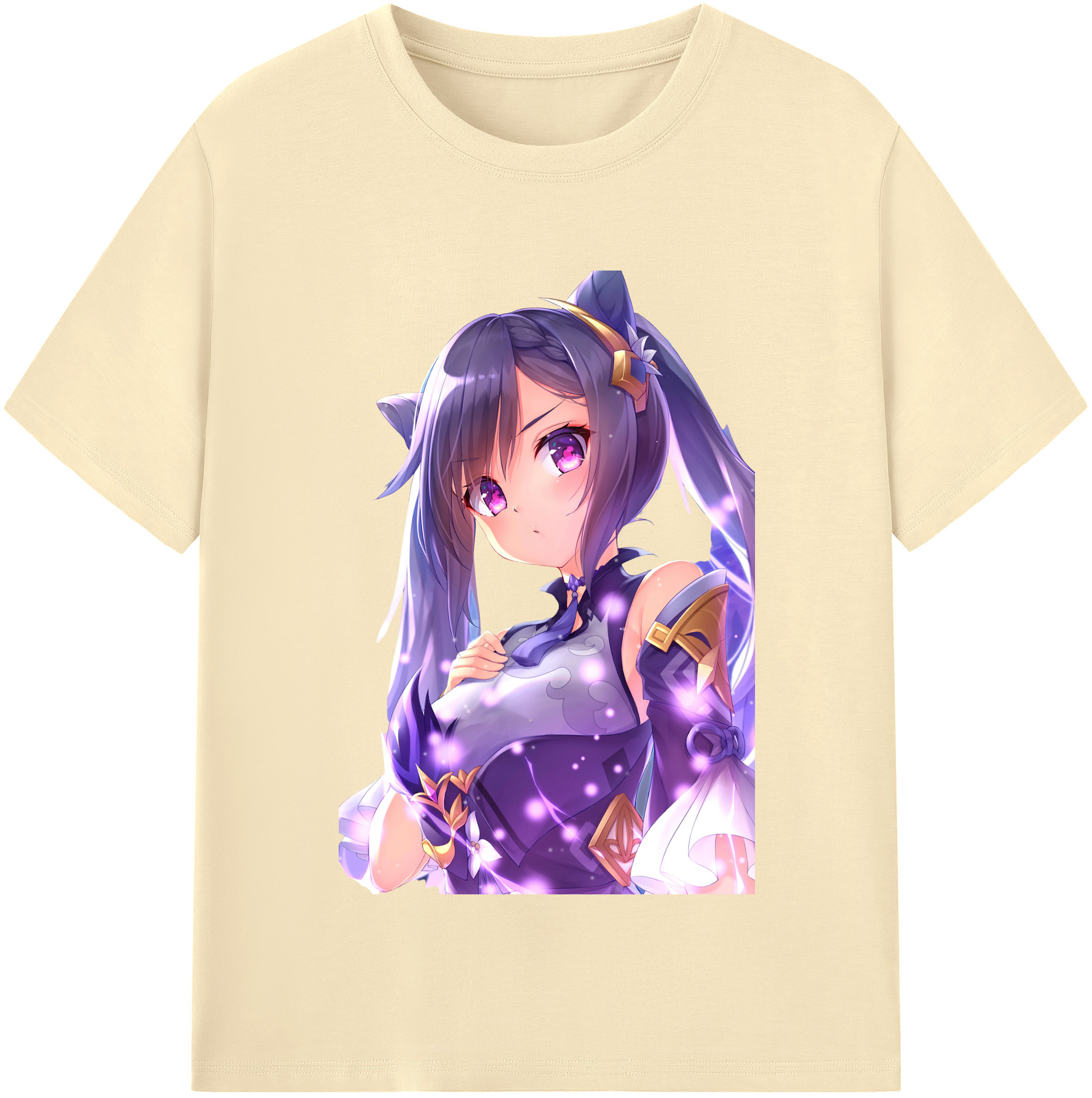 げんし神 刻晴 こくせい genshin Kokusei 綿100％半袖Tシャツ（フロントプリント）