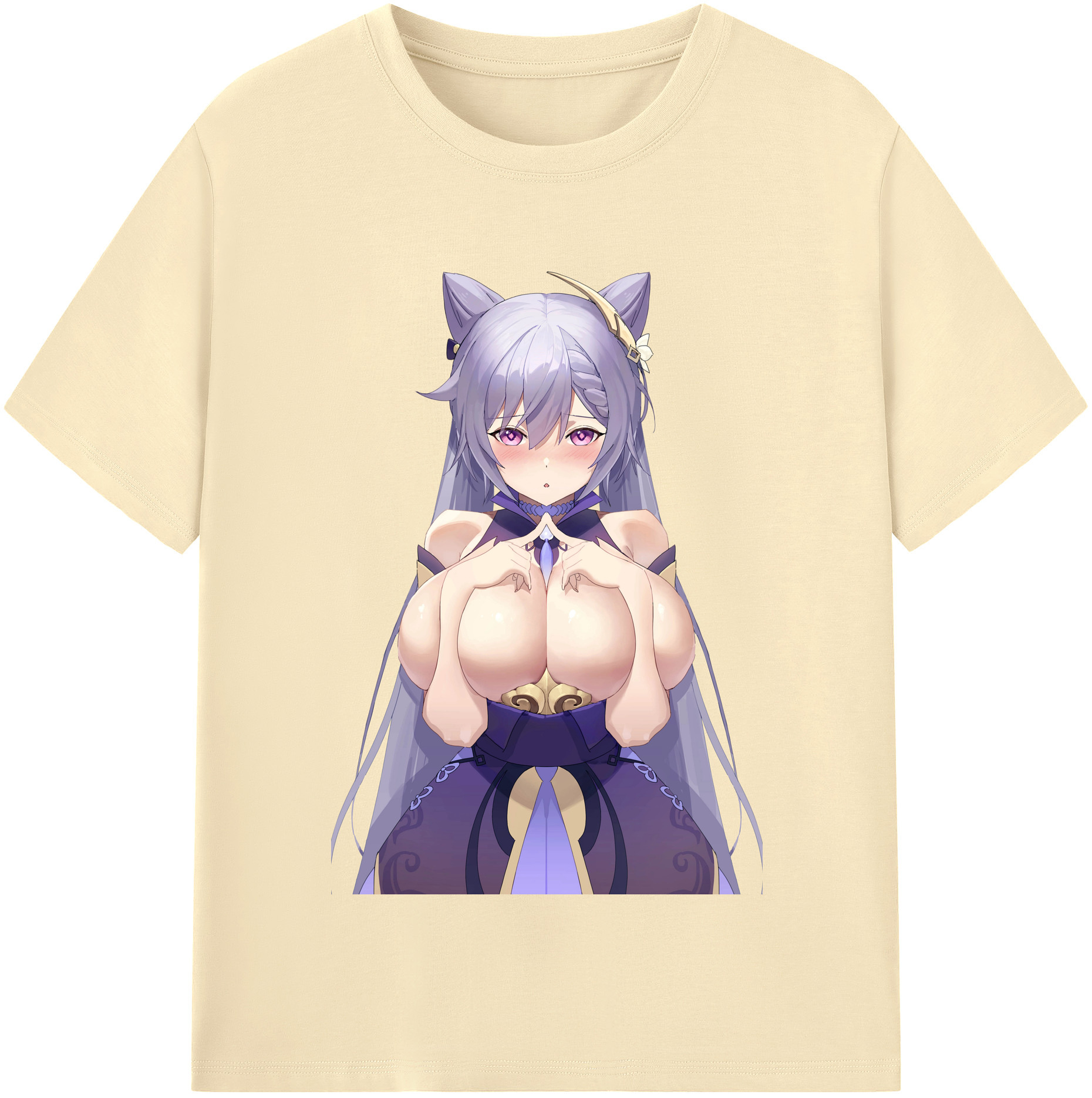 げんし神 刻晴 こくせい genshin Kokusei 綿100％半袖Tシャツ（フロントプリント）