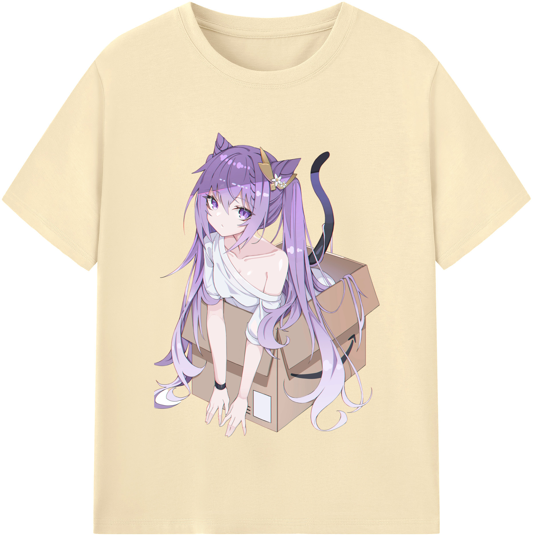 げんし神 刻晴 こくせい genshin Kokusei 綿100％半袖Tシャツ（フロントプリント）