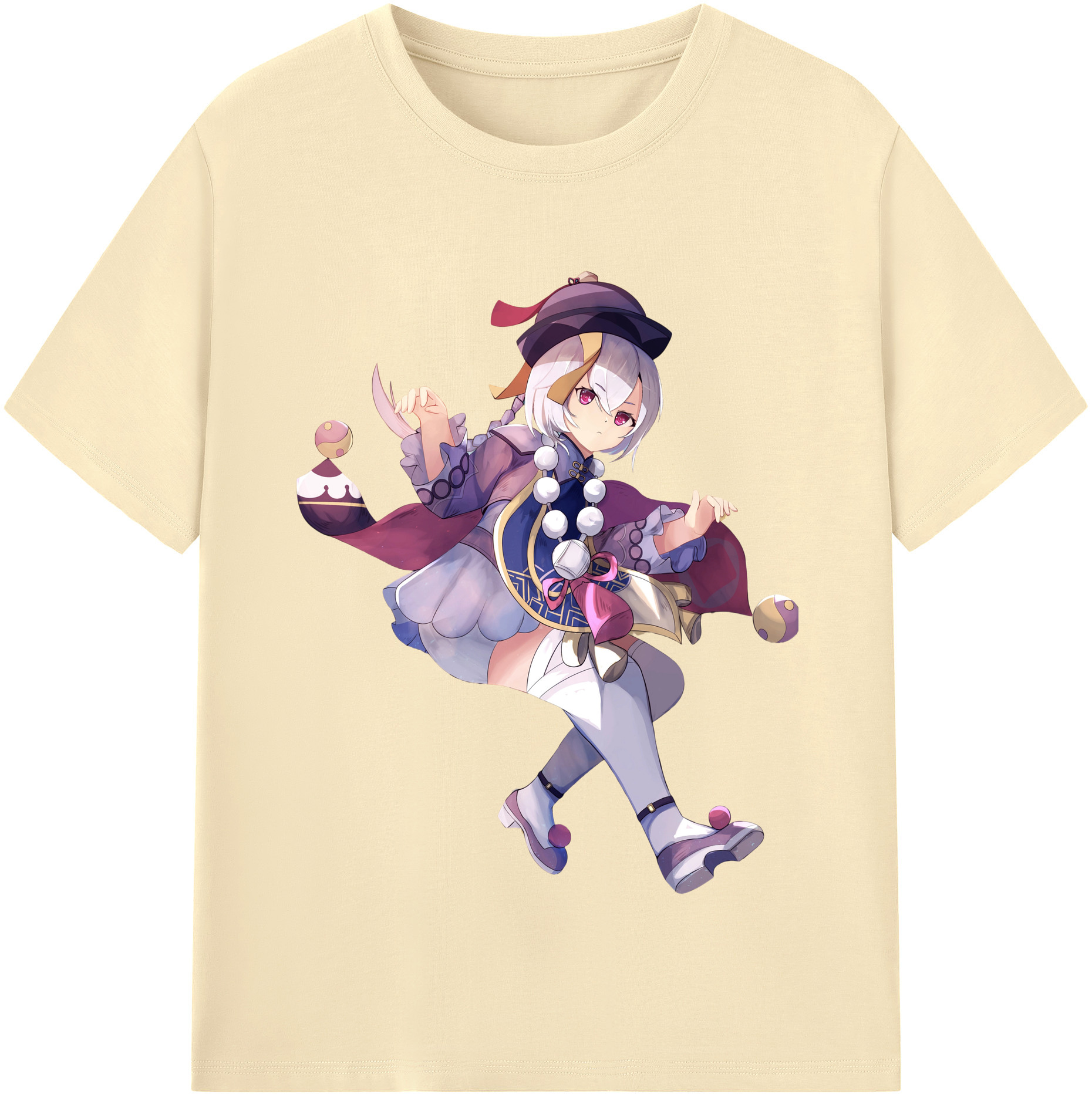 げんし神 七七 なな  genshin Nana 綿100％半袖Tシャツ（フロントプリント）