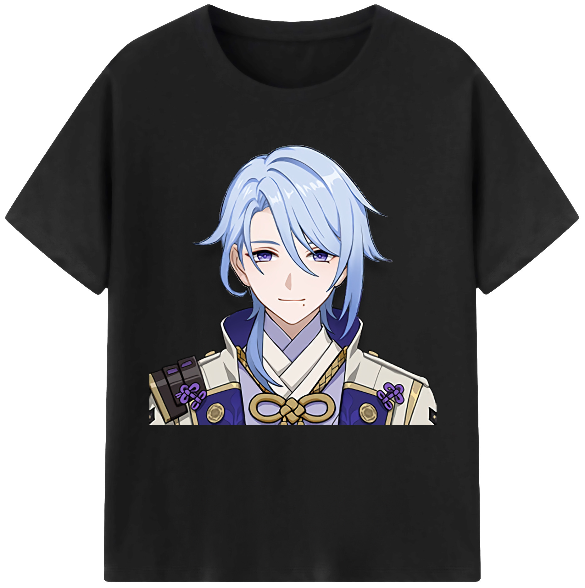 げんし神 神里綾人 かみさとあやと genshin Kamisato Ayato 綿100％半袖Tシャツ（フロントプリント）