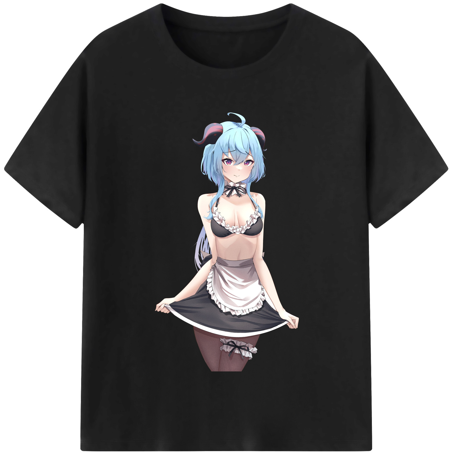 げんし神 甘雨 かんう genshin Ganyu 綿100％半袖Tシャツ（フロントプリント）