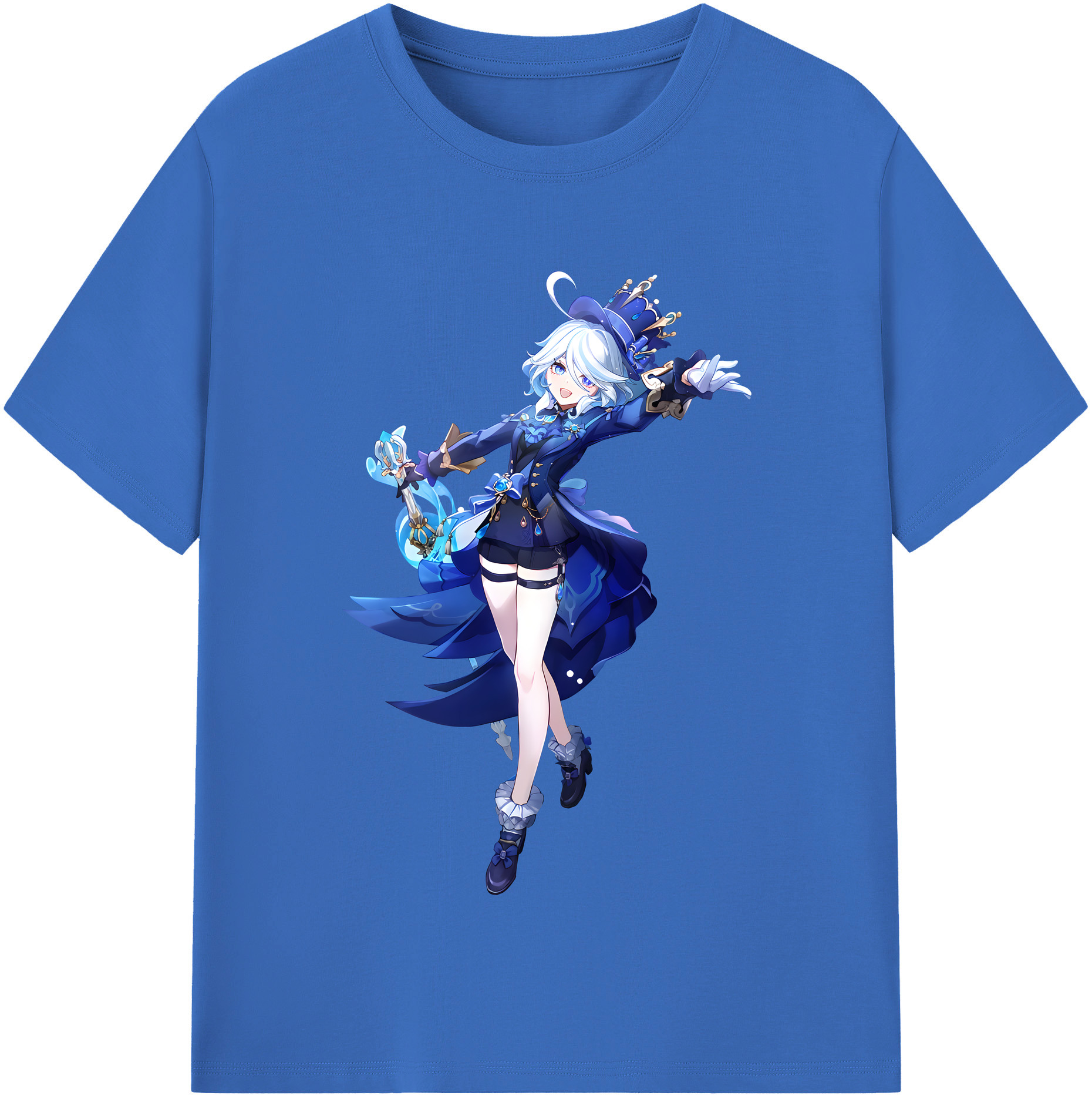 げんし神 フリーナ genshin Furina 綿100％半袖Tシャツ（フロントプリント）