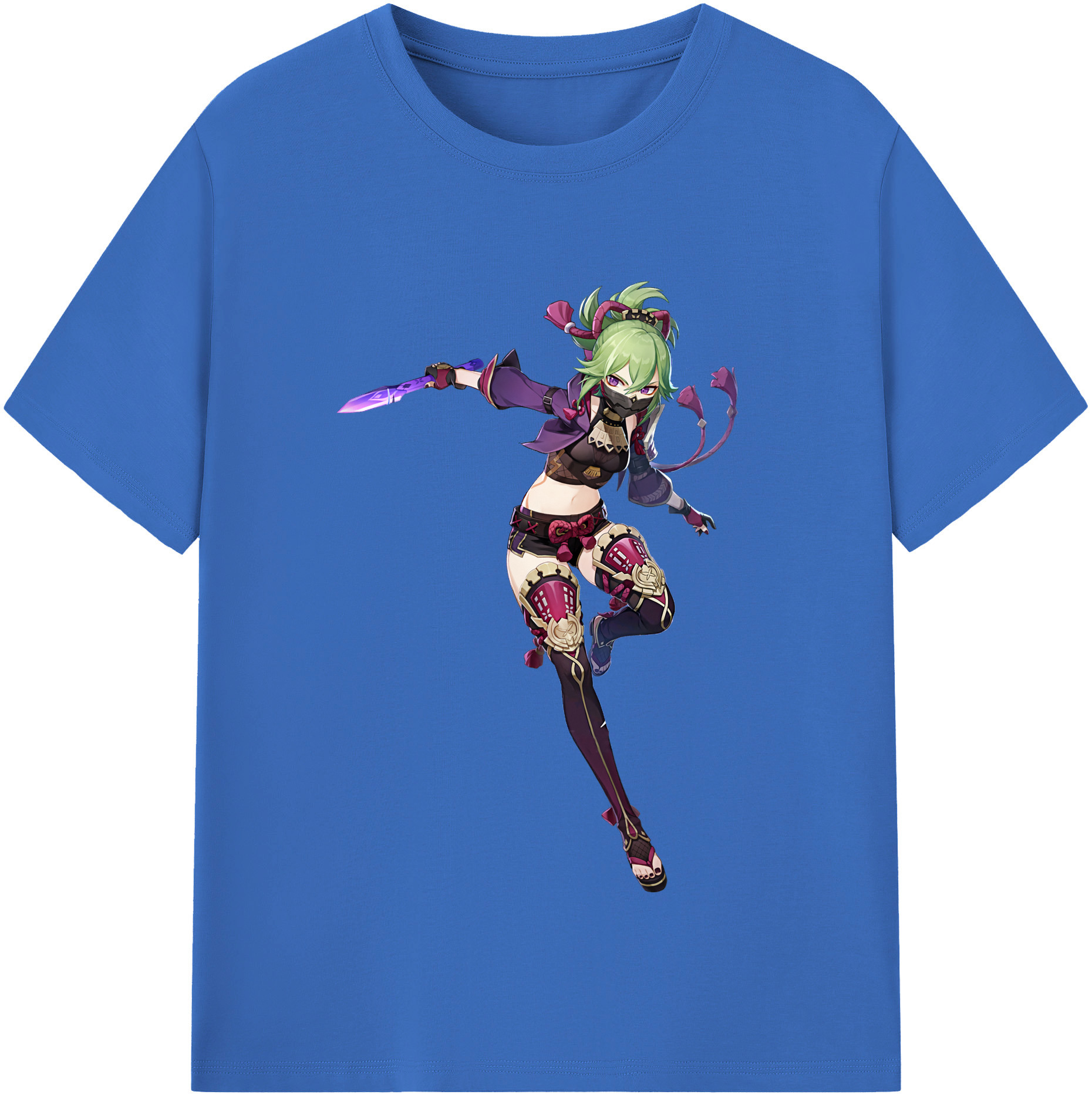 げんし神  久岐忍 くき しのぶ genshin Kuki Shinobu 綿100％半袖Tシャツ（フロントプリント）