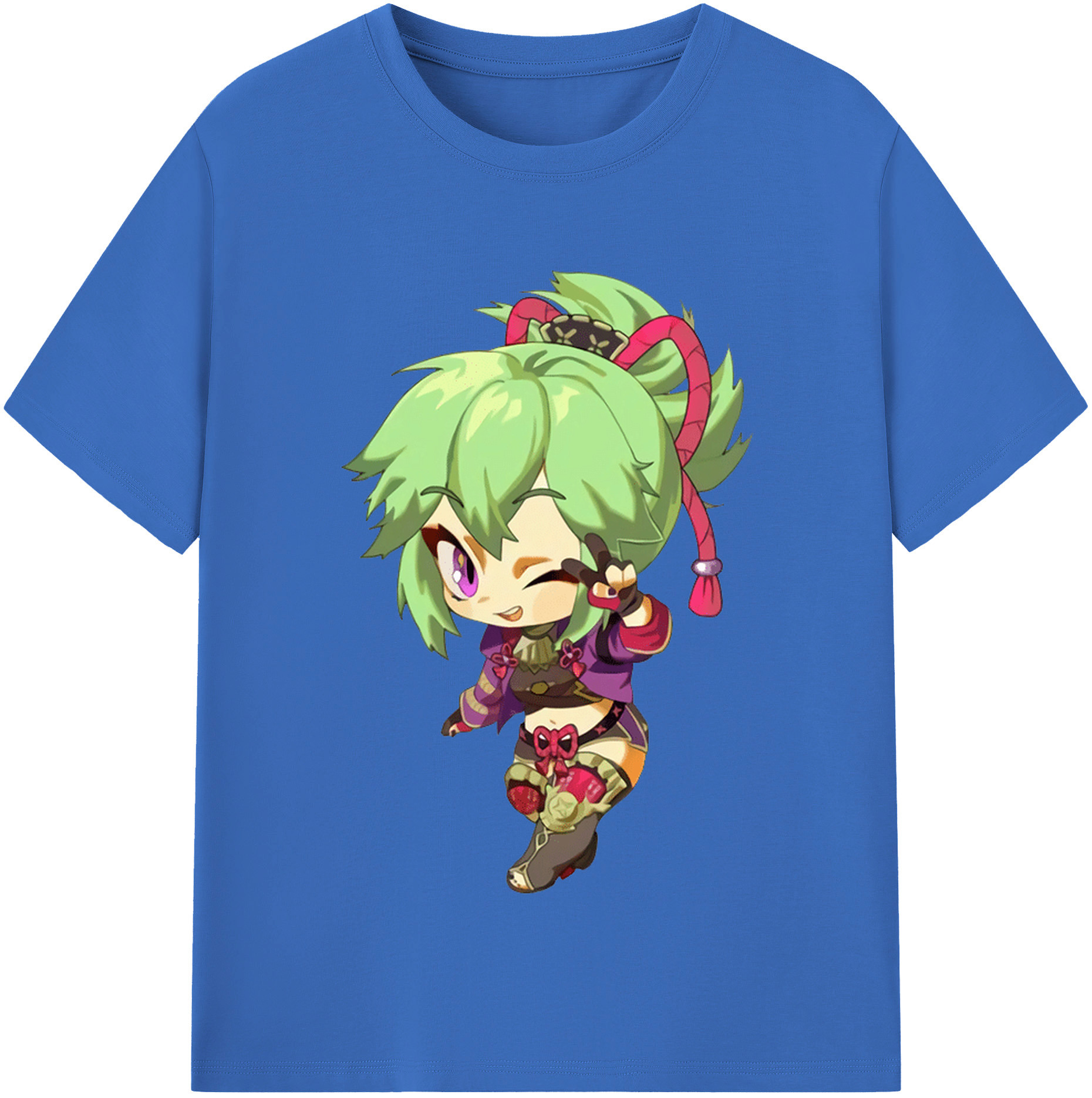 げんし神  久岐忍 くき しのぶ genshin Kuki Shinobu 綿100％半袖Tシャツ（フロントプリント）