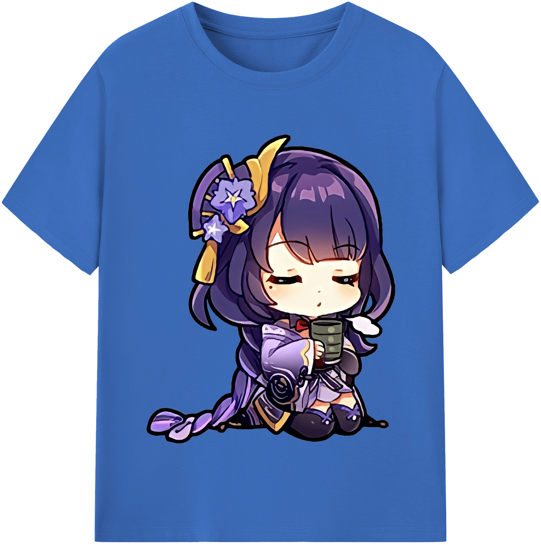 げんし神 雷電将軍 らいでんしょうぐん genshin Raiden Shogun 綿100％半袖Tシャツ（フロントプリント）