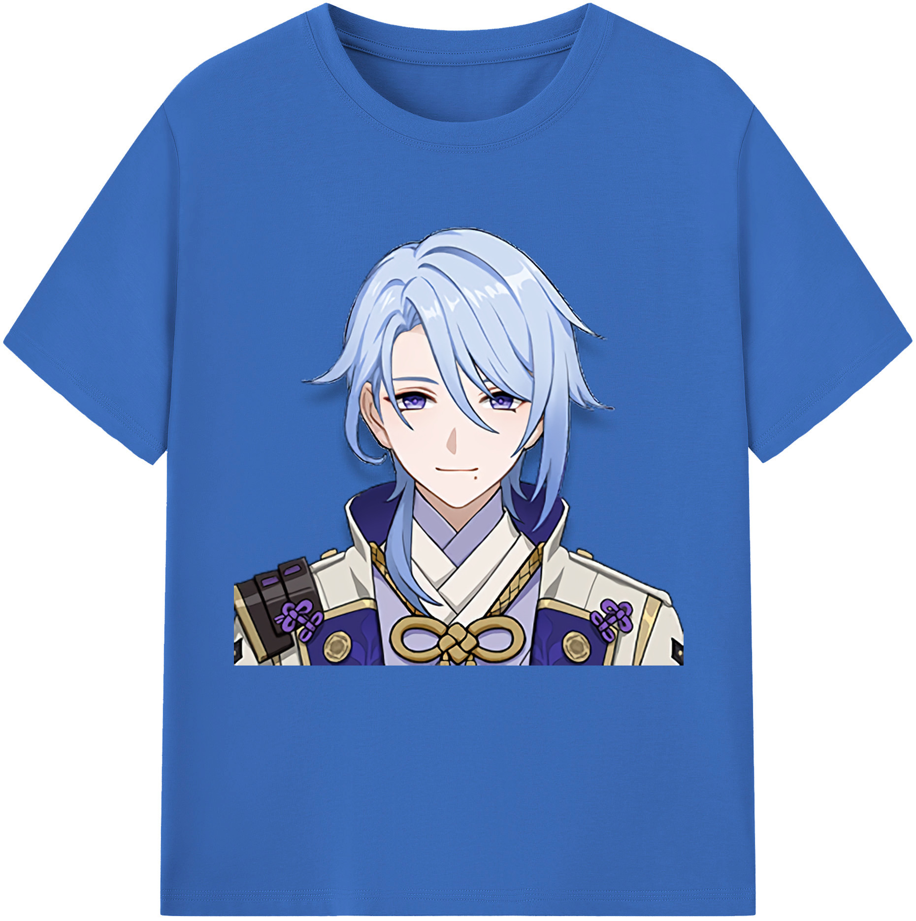 げんし神 神里綾人 かみさとあやと genshin Kamisato Ayato 綿100％半袖Tシャツ（フロントプリント）