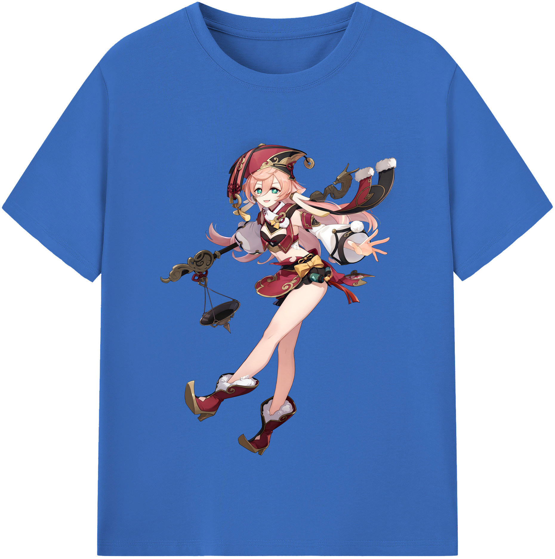 げんし神 ヤンフェイ genshin Yanfei 綿100％半袖Tシャツ（フロントプリント）