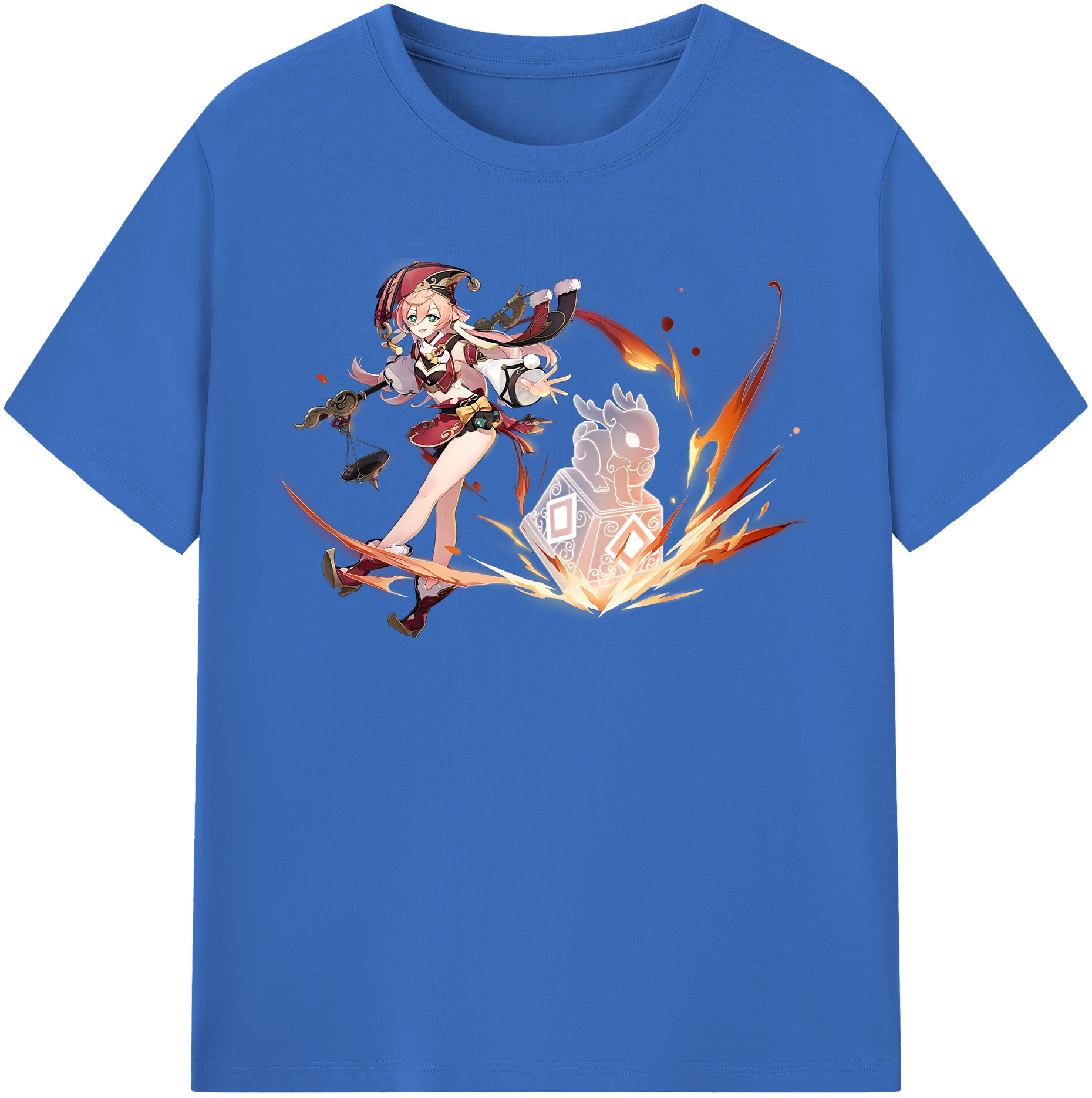 げんし神 ヤンフェイ genshin Yanfei 綿100％半袖Tシャツ（フロントプリント）