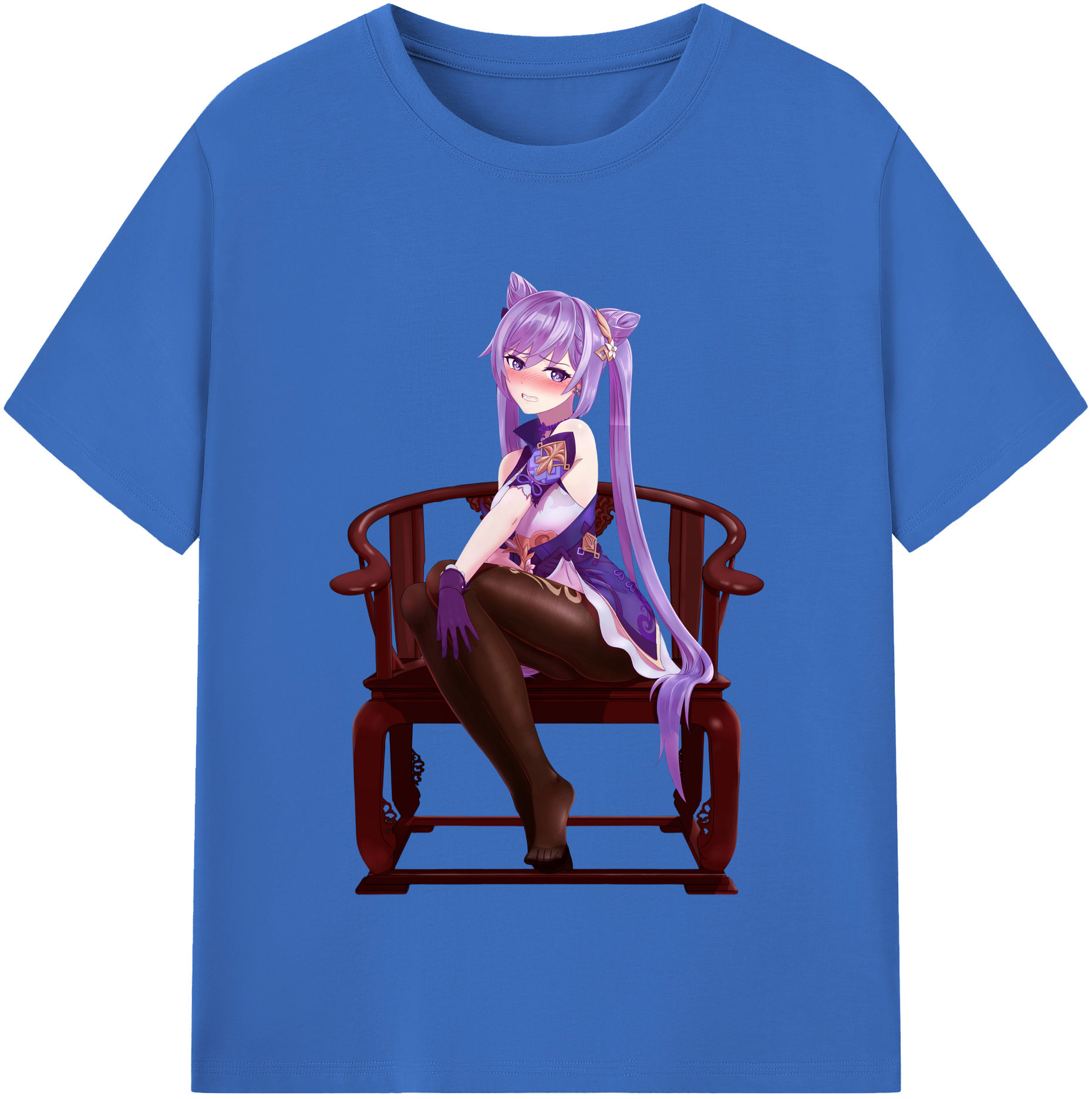 げんし神 刻晴 こくせい genshin Kokusei 綿100％半袖Tシャツ（フロントプリント）