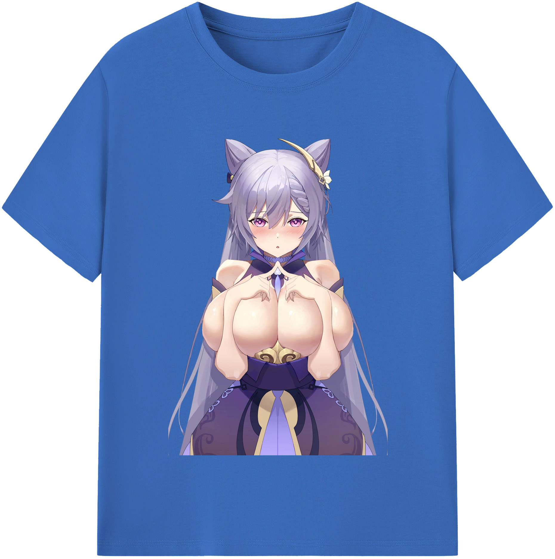 げんし神 刻晴 こくせい genshin Kokusei 綿100％半袖Tシャツ（フロントプリント）