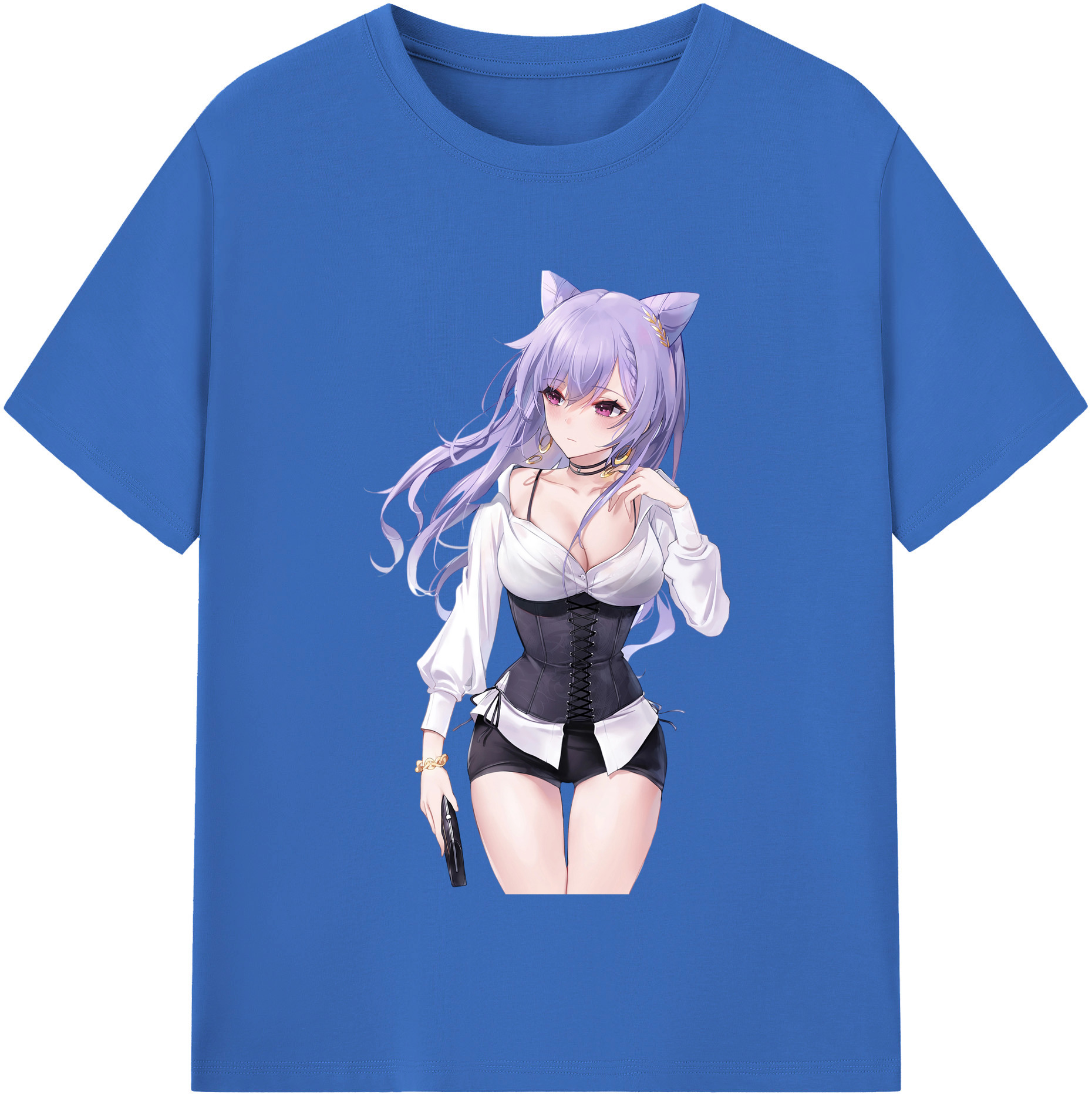 げんし神 刻晴 こくせい genshin Kokusei 綿100％半袖Tシャツ（フロントプリント）