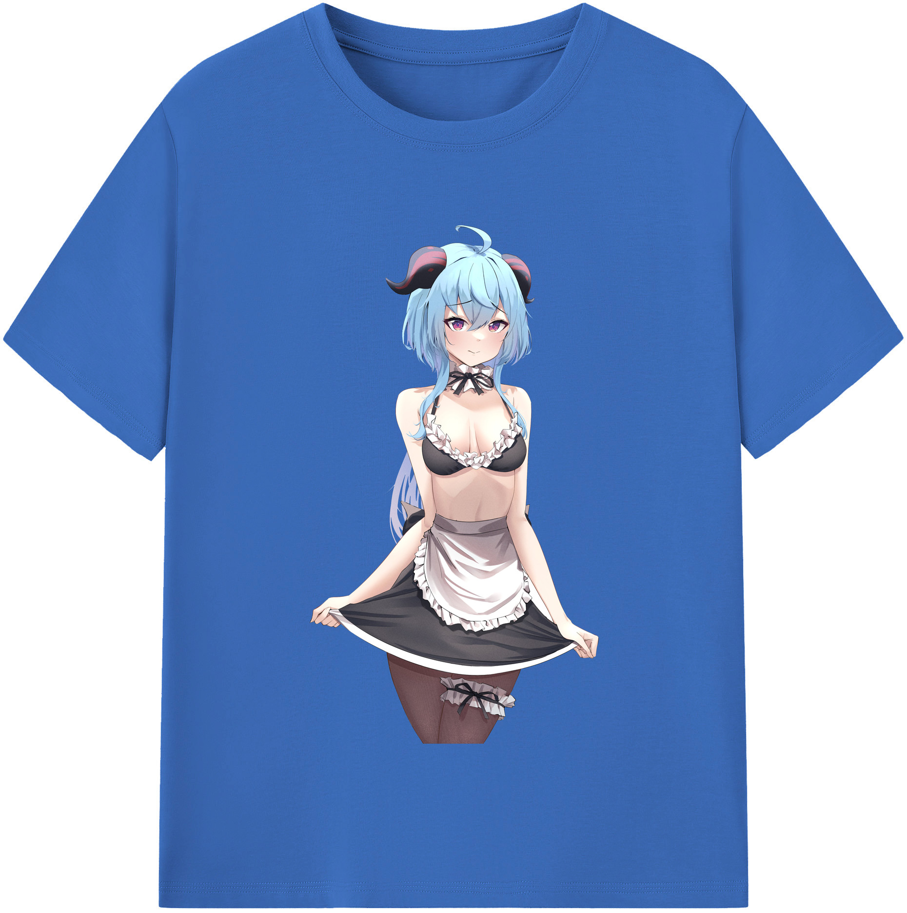 げんし神 甘雨 かんう genshin Ganyu 綿100％半袖Tシャツ（フロントプリント）