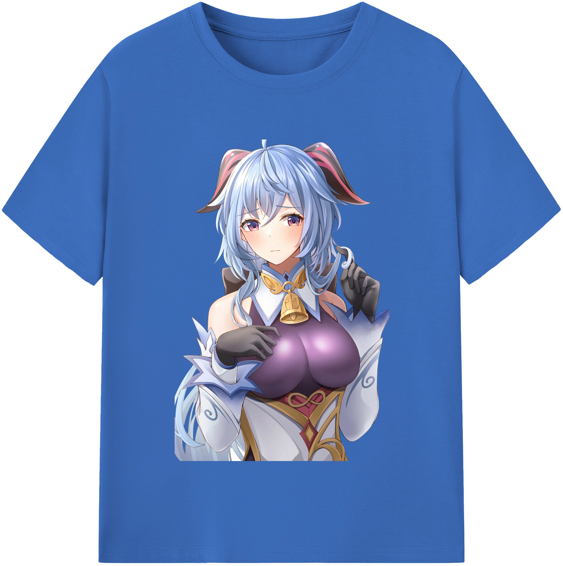 げんし神 甘雨 かんう genshin Ganyu 綿100％半袖Tシャツ（フロントプリント）