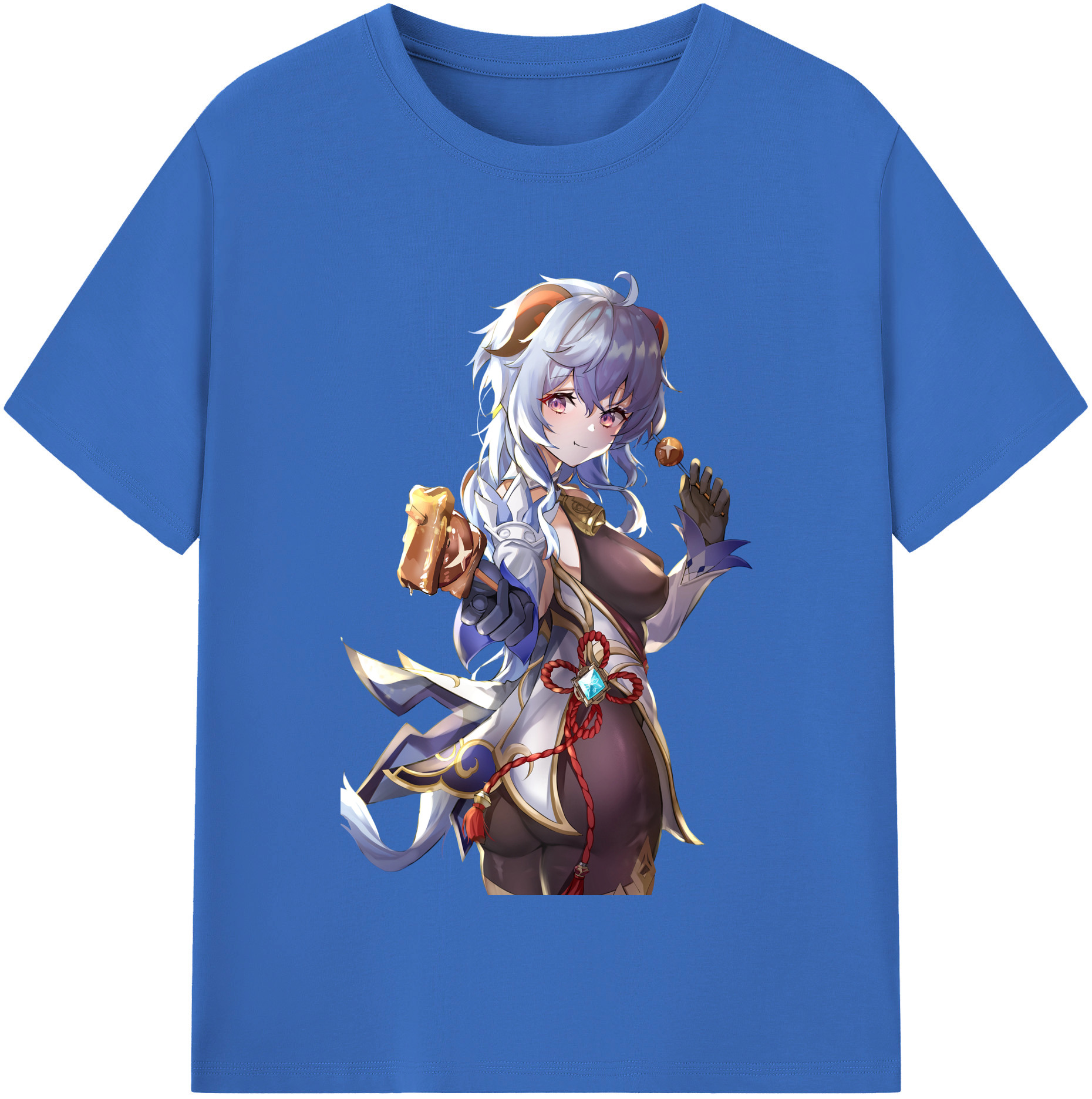 げんし神 甘雨 かんう genshin Ganyu 綿100％半袖Tシャツ（フロントプリント）