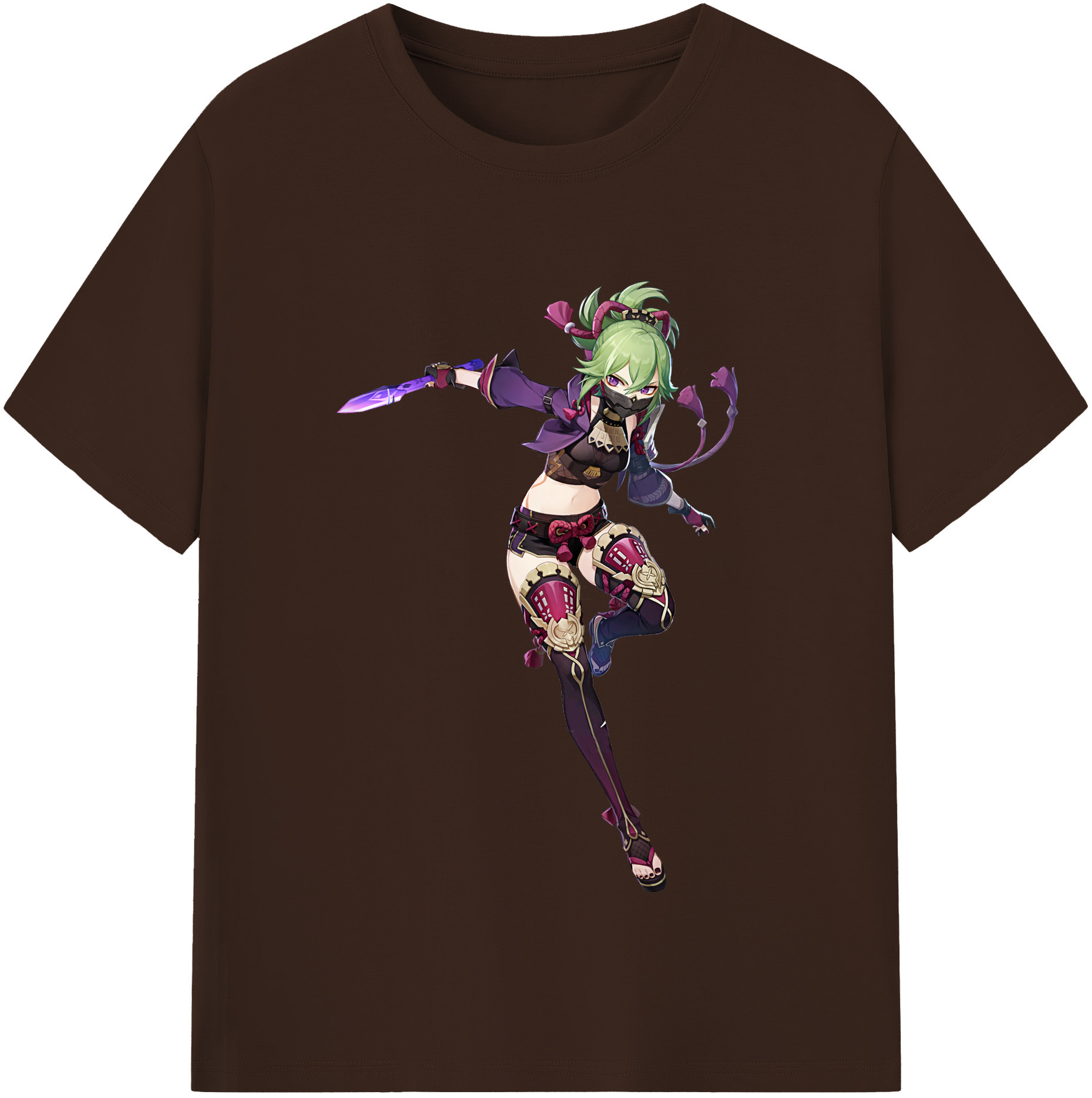 げんし神  久岐忍 くき しのぶ genshin Kuki Shinobu 綿100％半袖Tシャツ（フロントプリント）