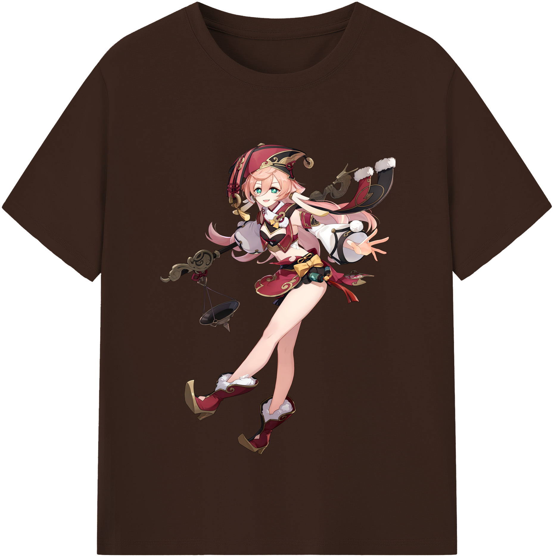 げんし神 ヤンフェイ genshin Yanfei 綿100％半袖Tシャツ（フロントプリント）
