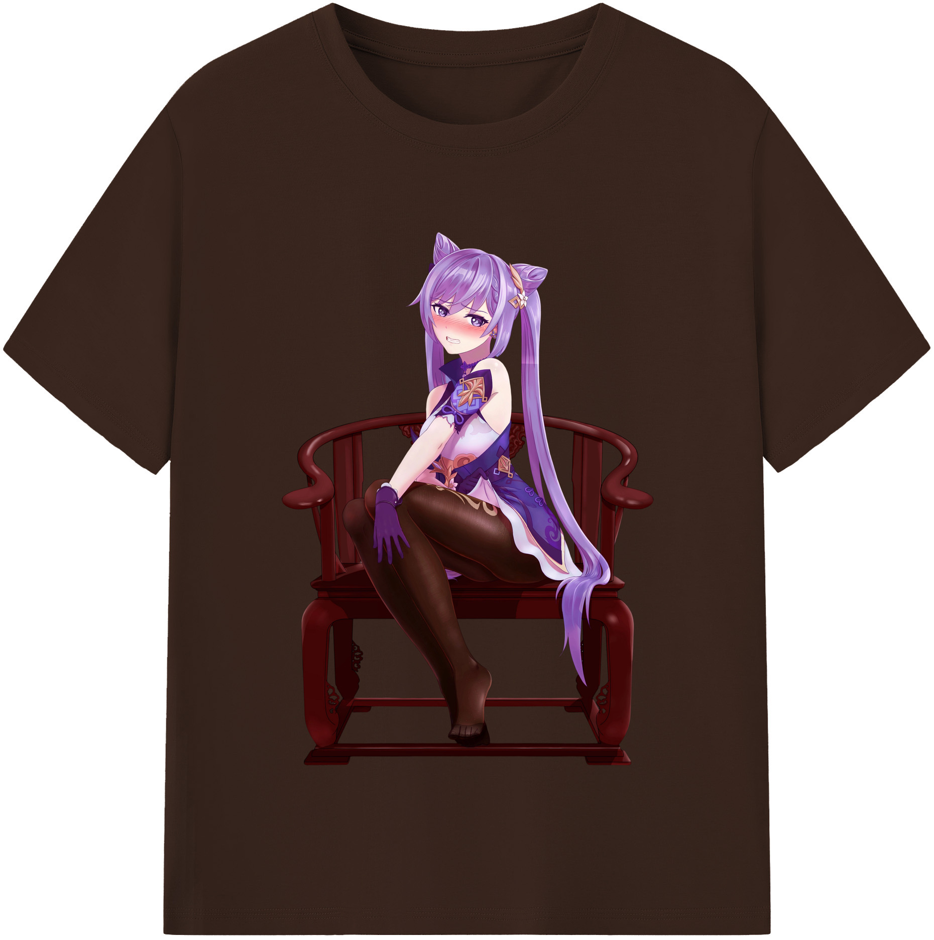 げんし神 刻晴 こくせい genshin Kokusei 綿100％半袖Tシャツ（フロントプリント）
