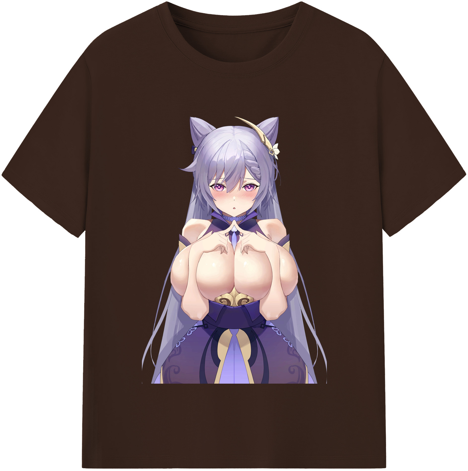 げんし神 刻晴 こくせい genshin Kokusei 綿100％半袖Tシャツ（フロントプリント）
