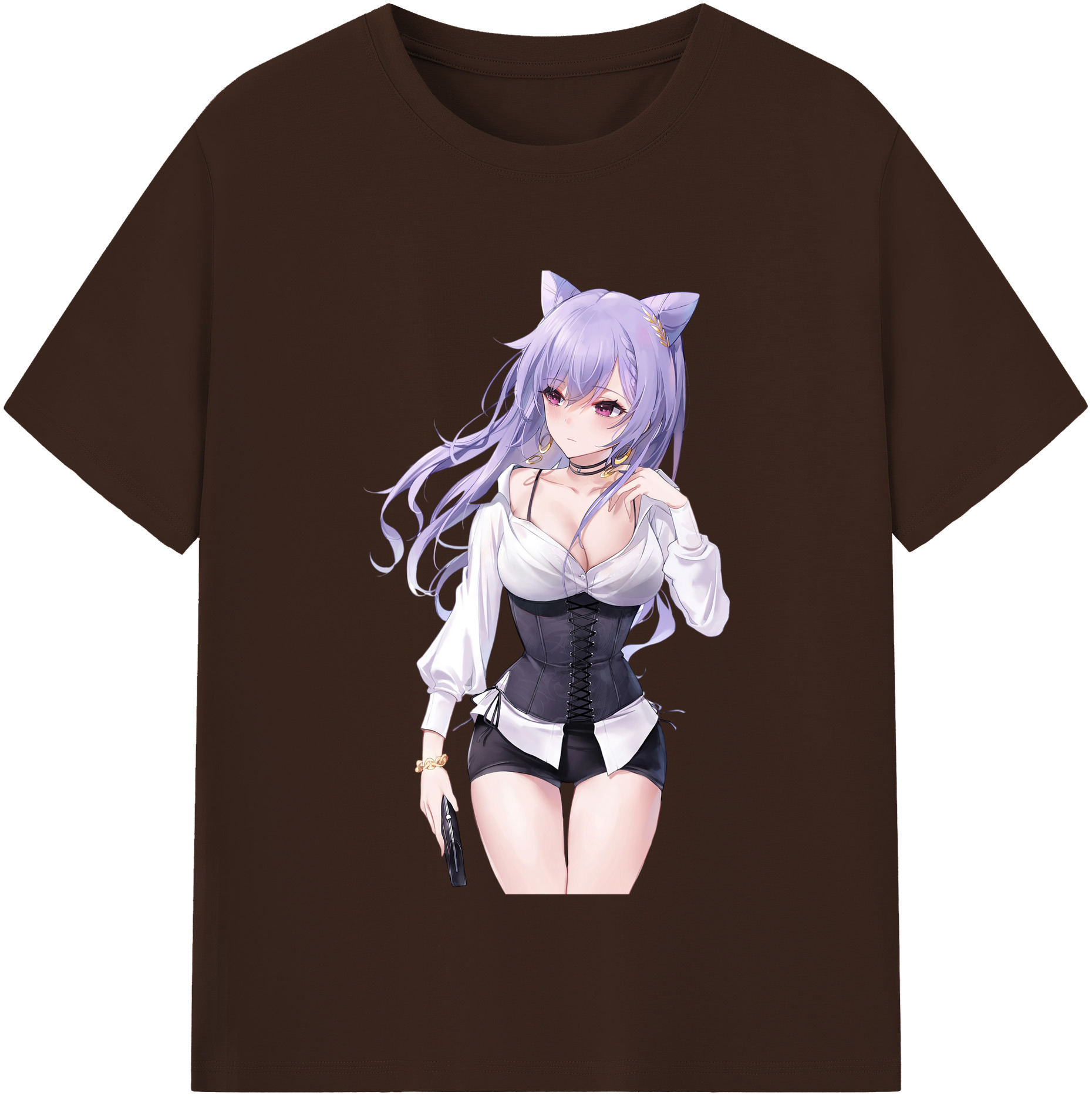 げんし神 刻晴 こくせい genshin Kokusei 綿100％半袖Tシャツ（フロントプリント）