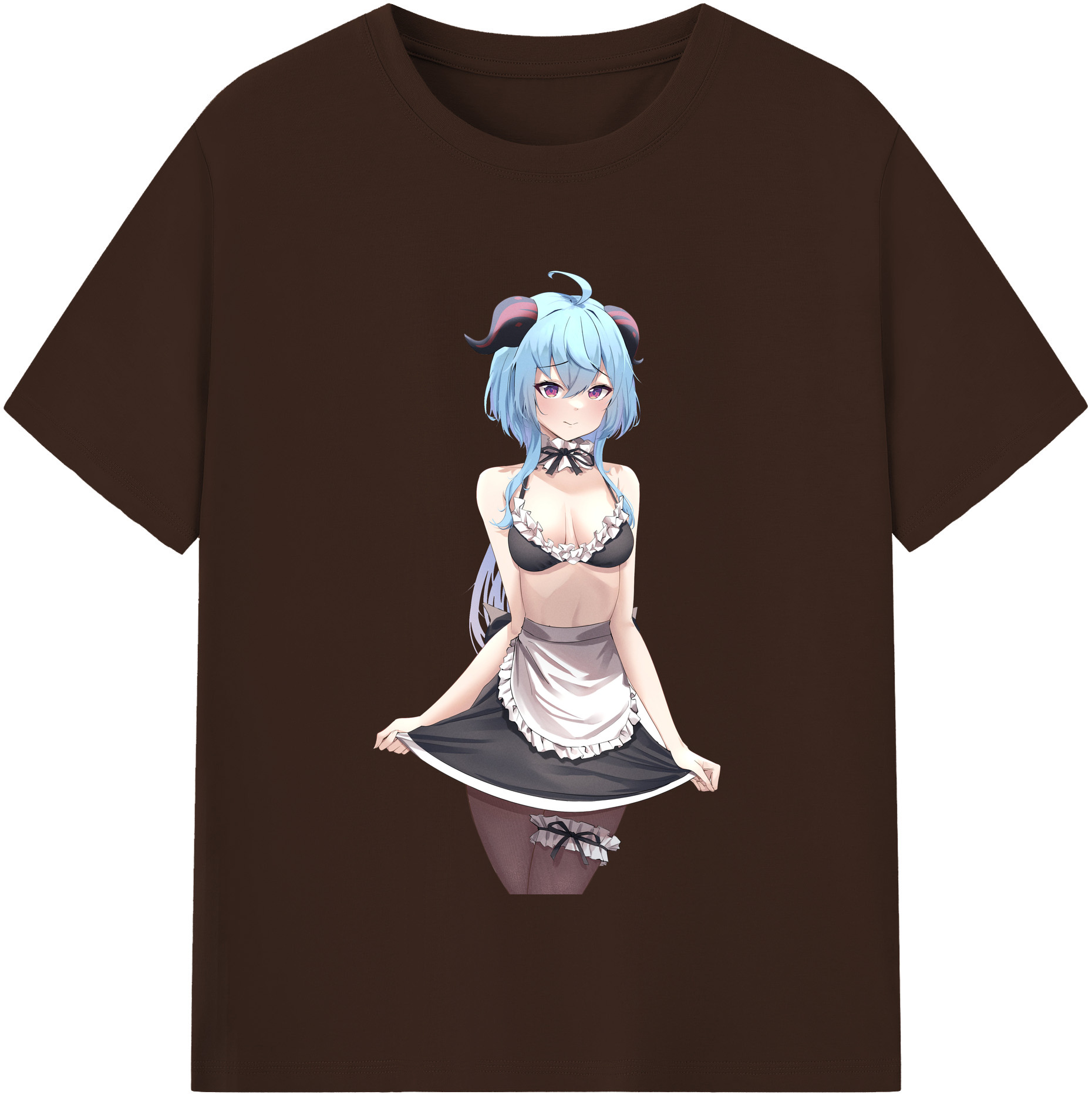 げんし神 甘雨 かんう genshin Ganyu 綿100％半袖Tシャツ（フロントプリント）