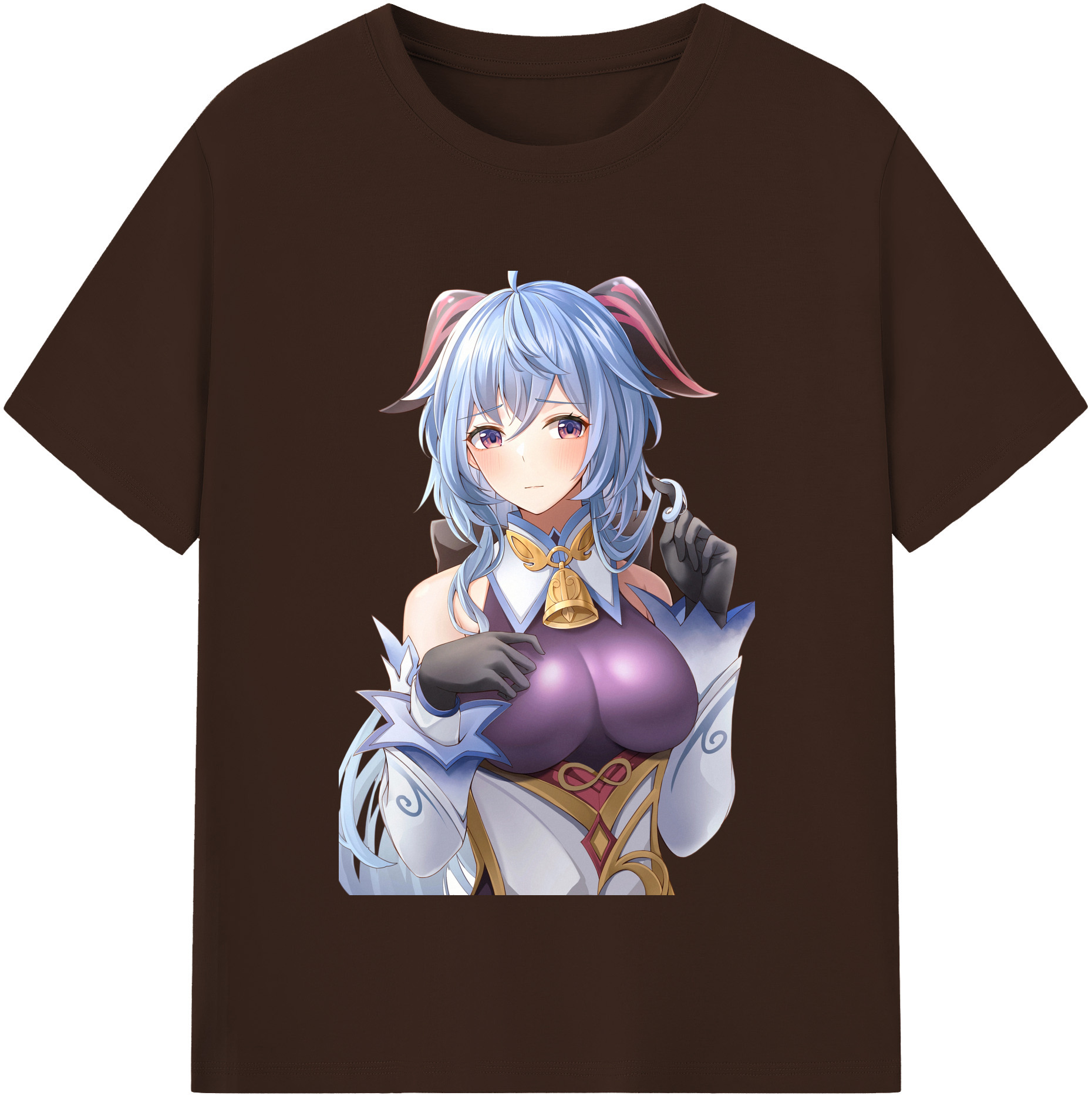 げんし神 甘雨 かんう genshin Ganyu 綿100％半袖Tシャツ（フロントプリント）