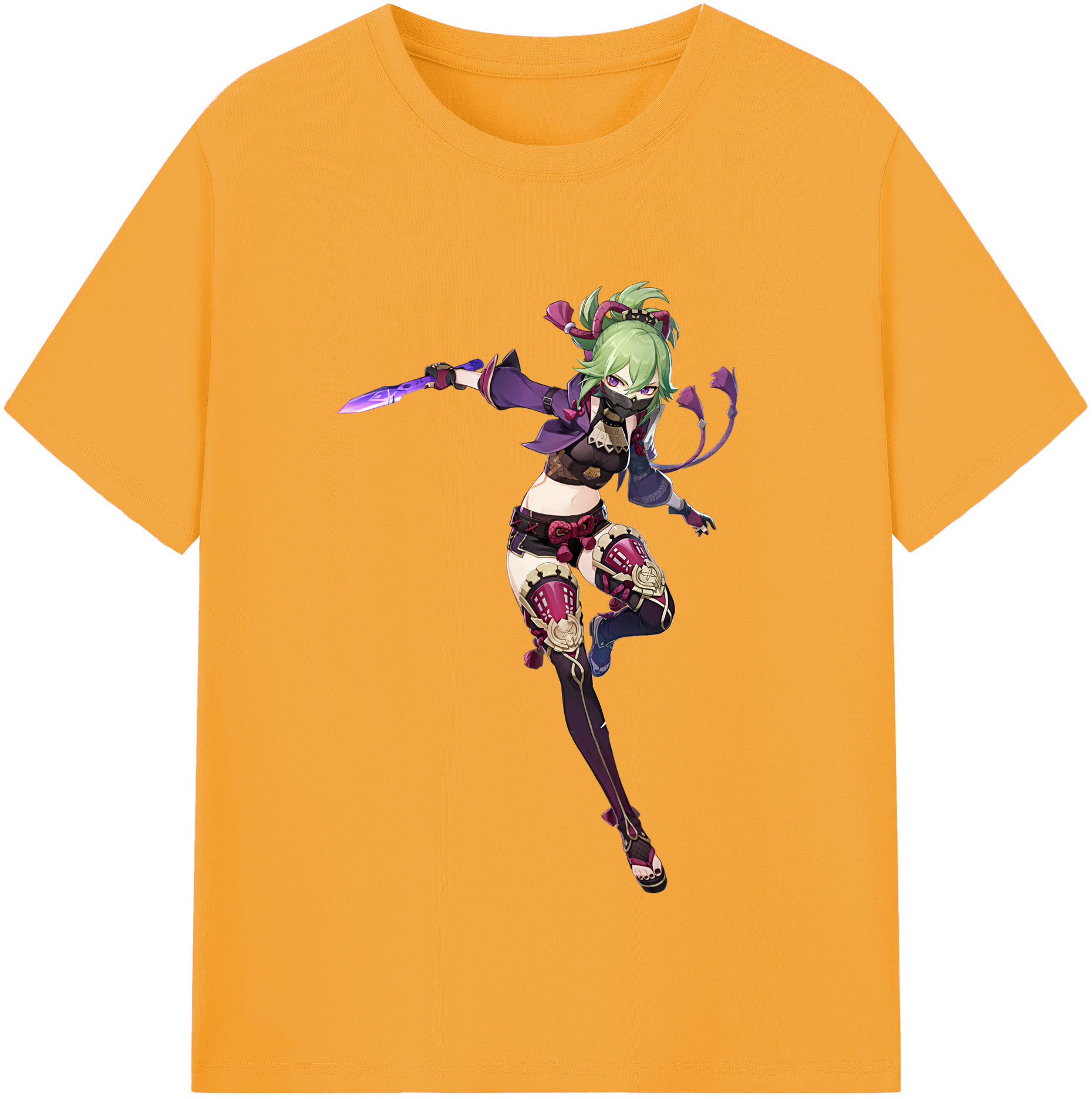 げんし神  久岐忍 くき しのぶ genshin Kuki Shinobu 綿100％半袖Tシャツ（フロントプリント）