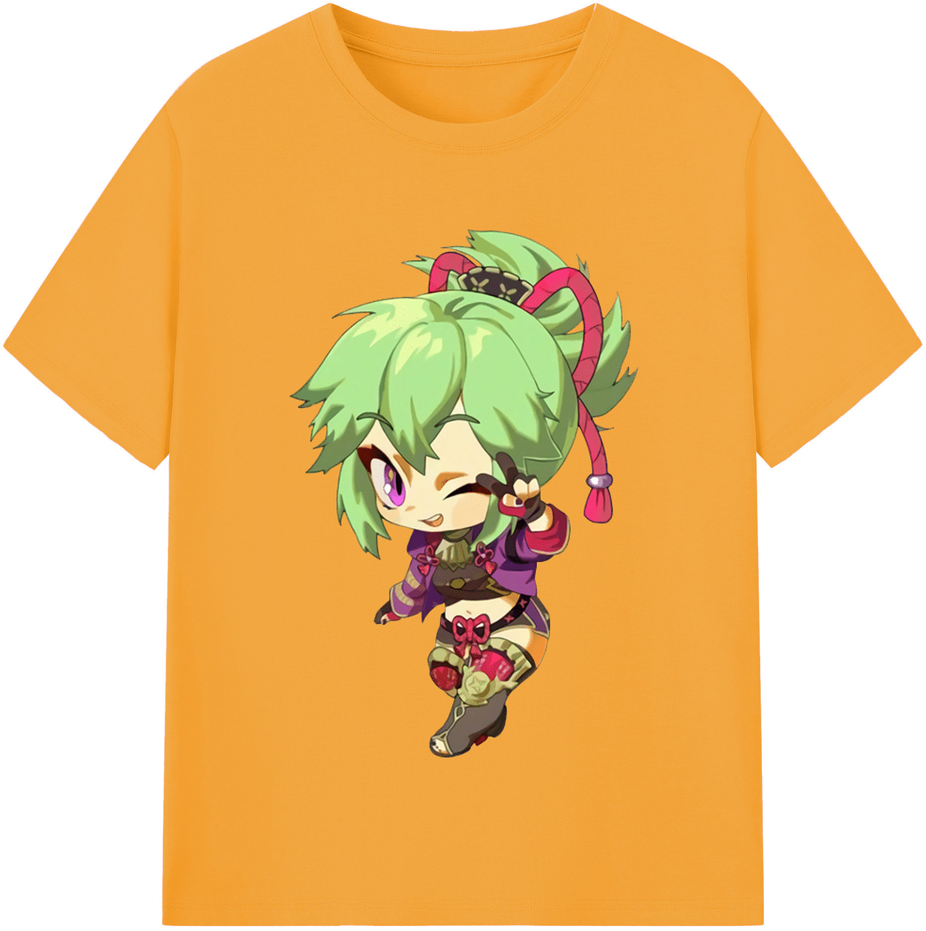 げんし神  久岐忍 くき しのぶ genshin Kuki Shinobu 綿100％半袖Tシャツ（フロントプリント）