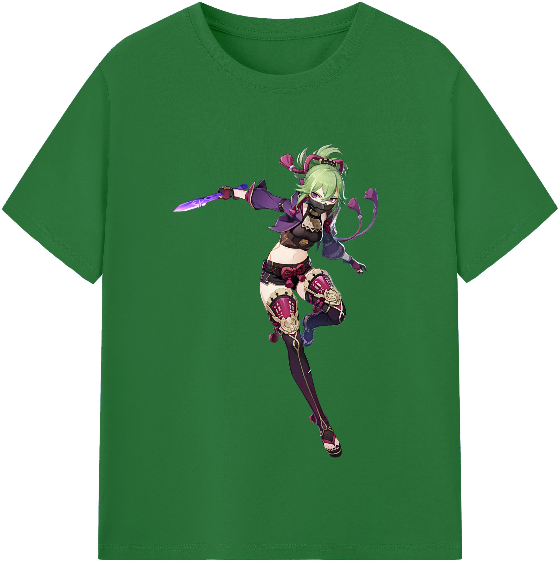 げんし神  久岐忍 くき しのぶ genshin Kuki Shinobu 綿100％半袖Tシャツ（フロントプリント）