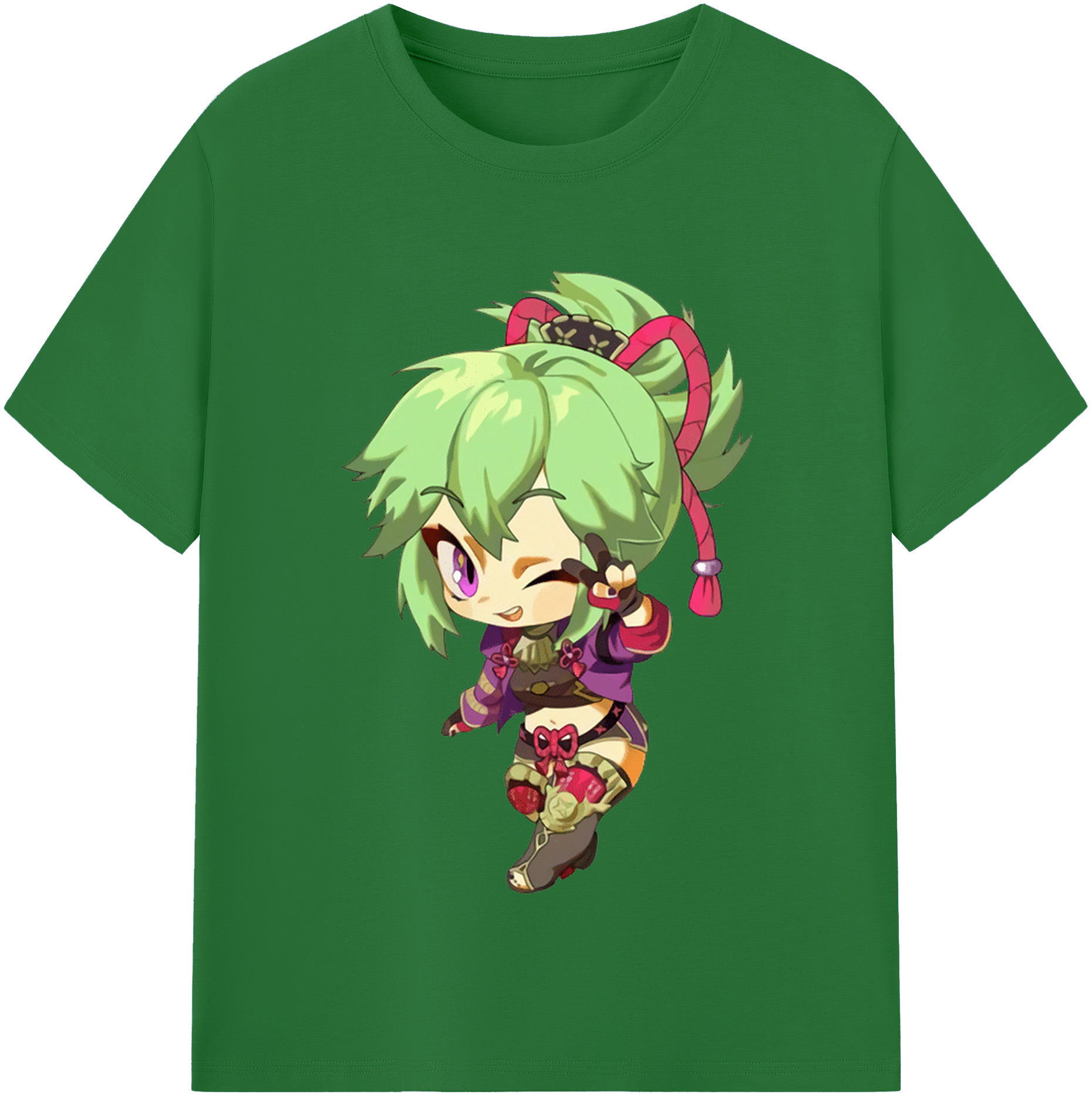 げんし神  久岐忍 くき しのぶ genshin Kuki Shinobu 綿100％半袖Tシャツ（フロントプリント）