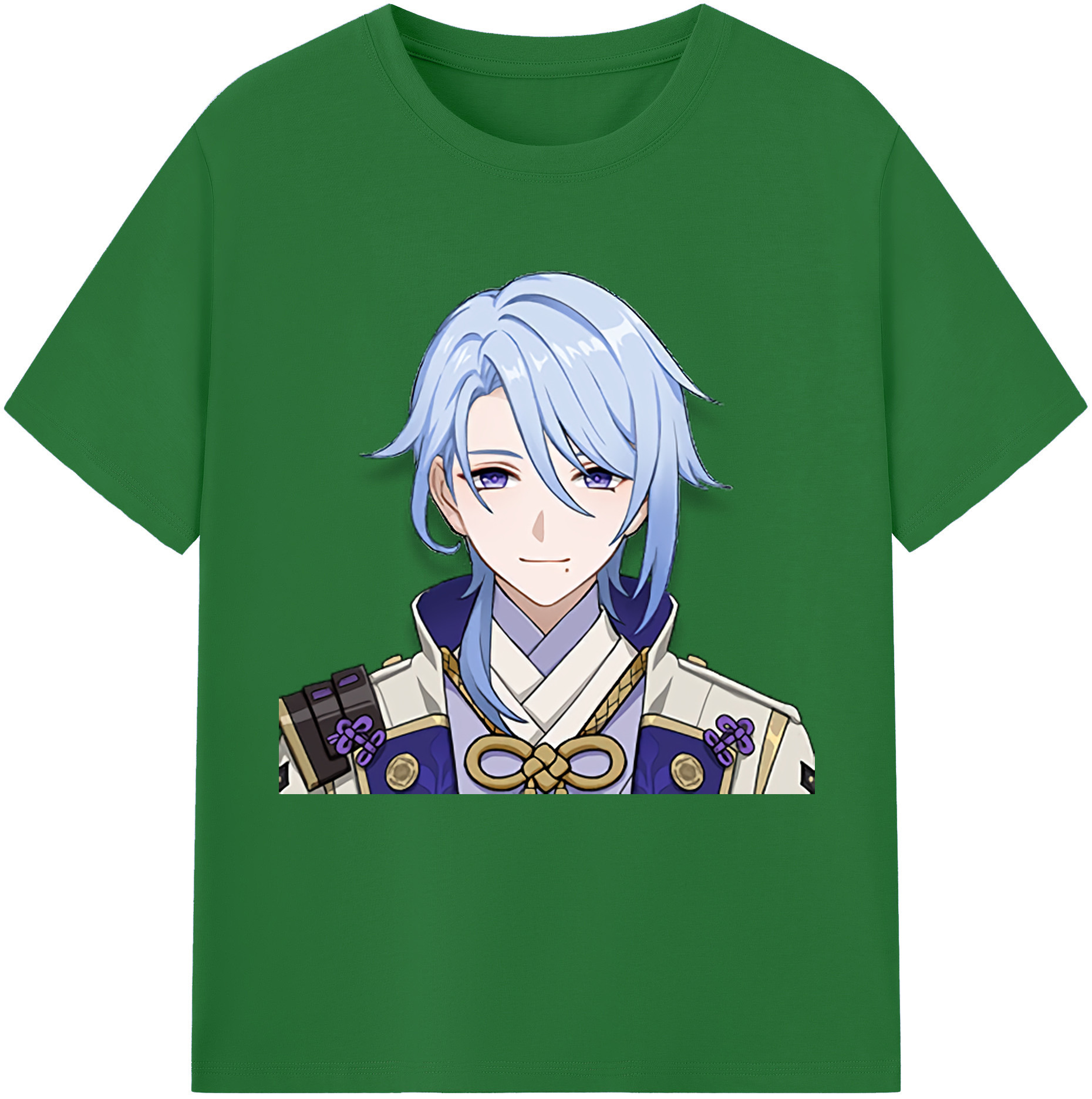 げんし神 神里綾人 かみさとあやと genshin Kamisato Ayato 綿100％半袖Tシャツ（フロントプリント）