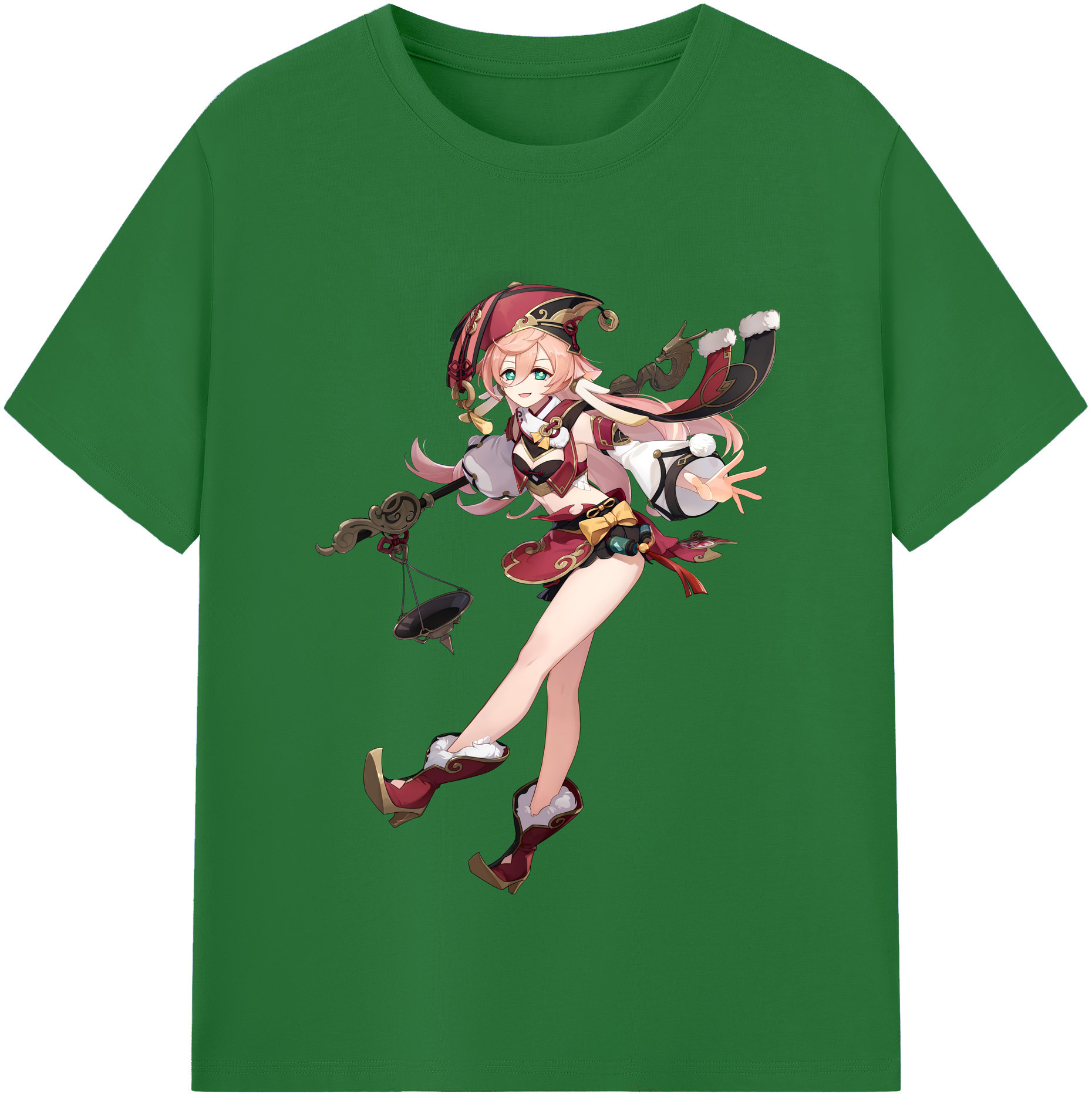 げんし神 ヤンフェイ genshin Yanfei 綿100％半袖Tシャツ（フロントプリント）
