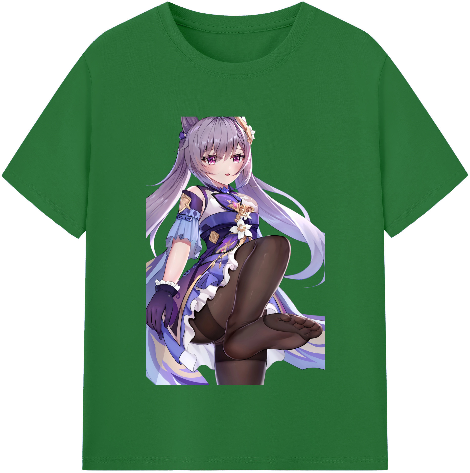 げんし神 刻晴 こくせい genshin Kokusei 綿100％半袖Tシャツ（フロントプリント）