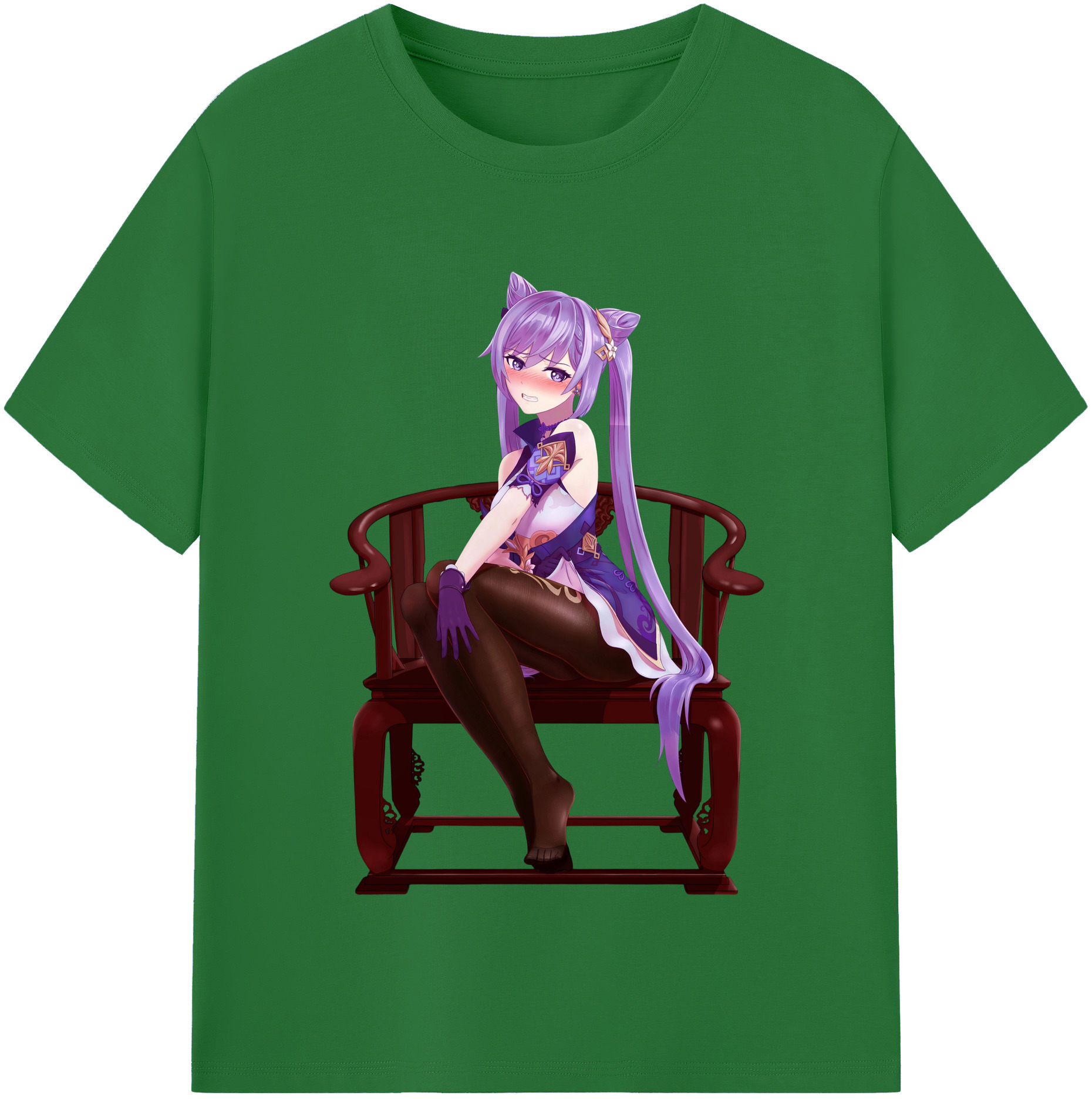 げんし神 刻晴 こくせい genshin Kokusei 綿100％半袖Tシャツ（フロントプリント）