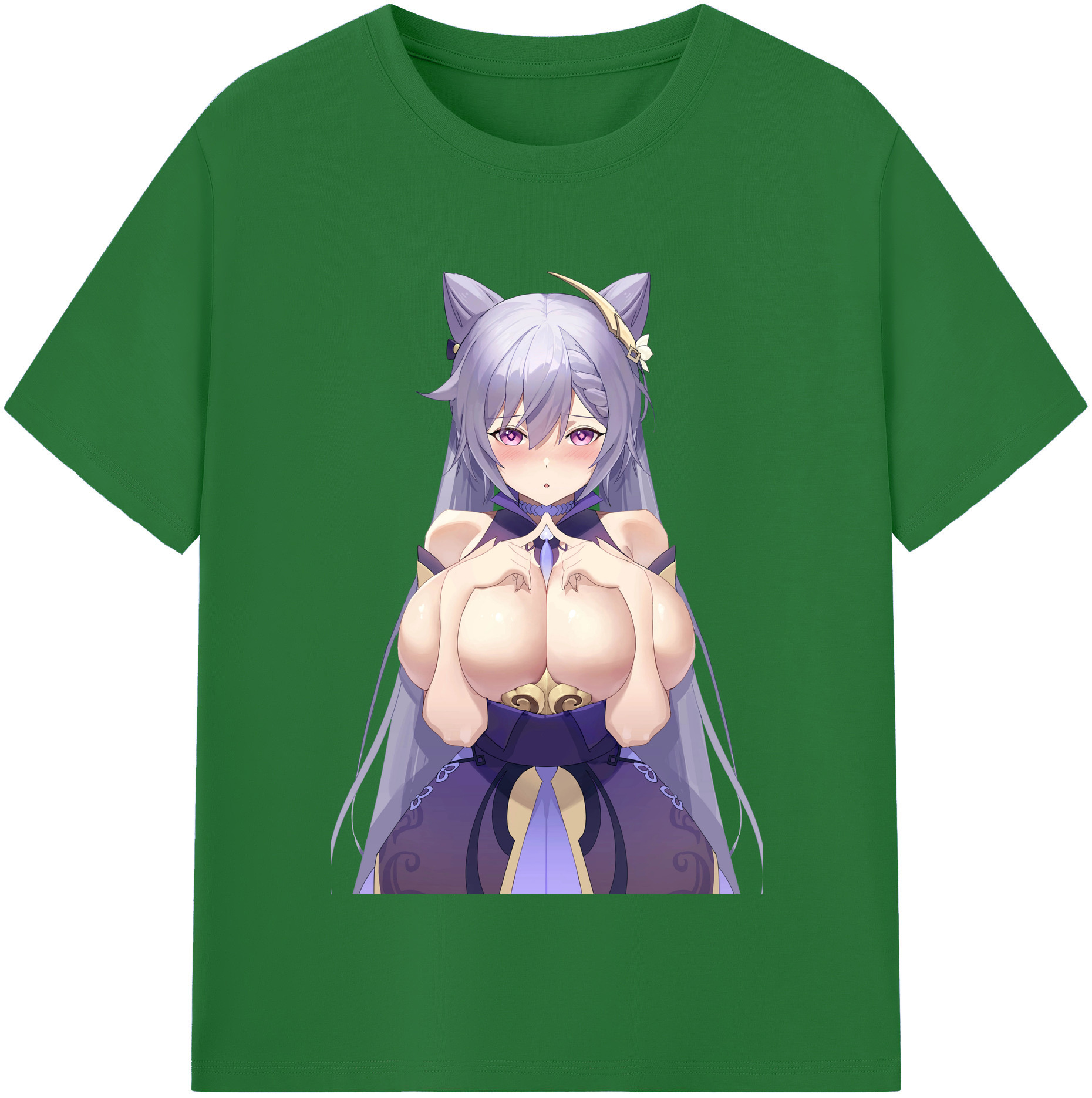 げんし神 刻晴 こくせい genshin Kokusei 綿100％半袖Tシャツ（フロントプリント）