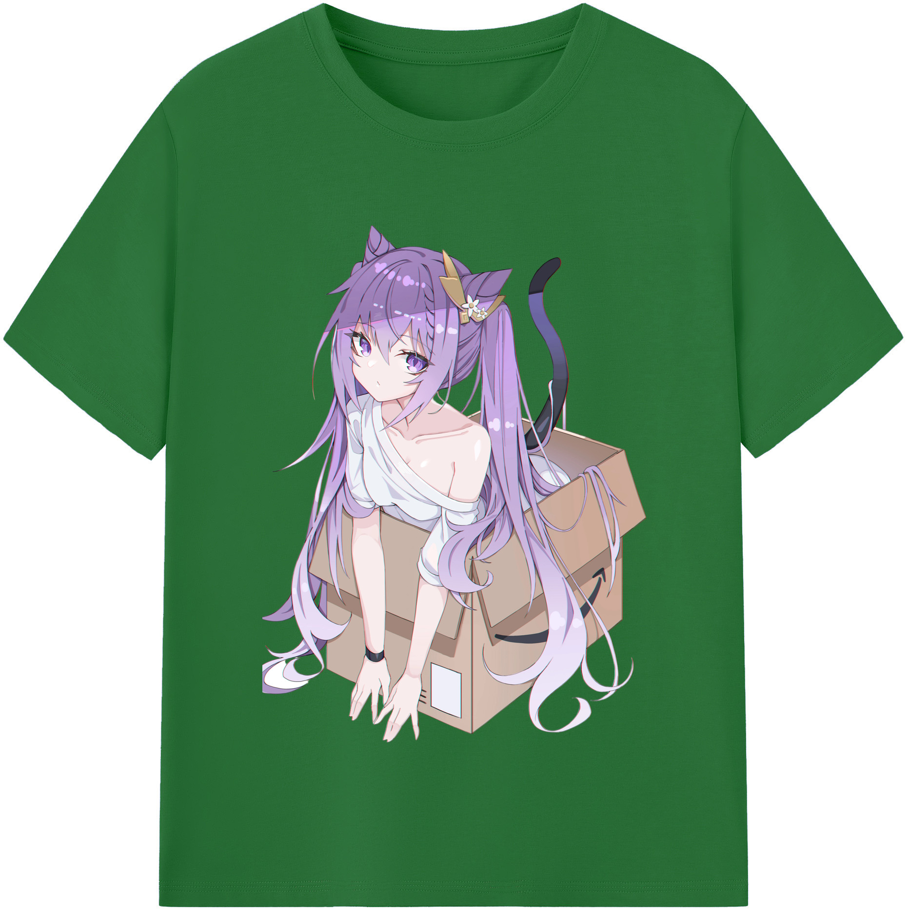 げんし神 刻晴 こくせい genshin Kokusei 綿100％半袖Tシャツ（フロントプリント）