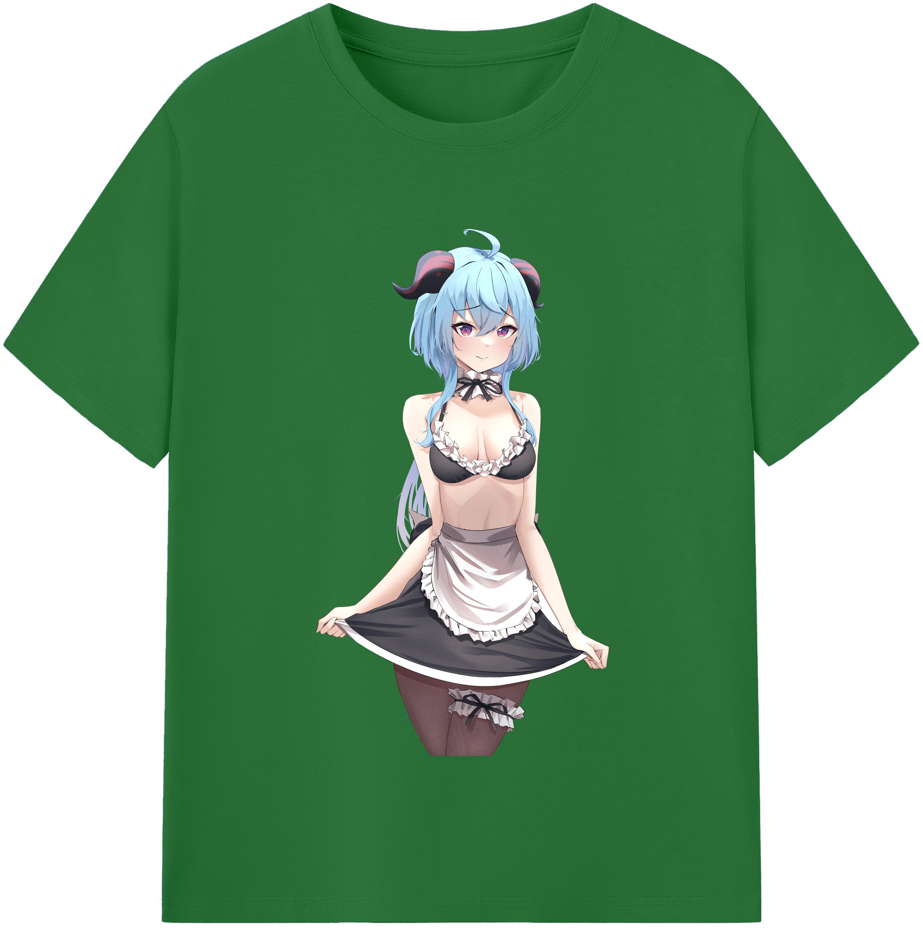 げんし神 甘雨 かんう genshin Ganyu 綿100％半袖Tシャツ（フロントプリント）