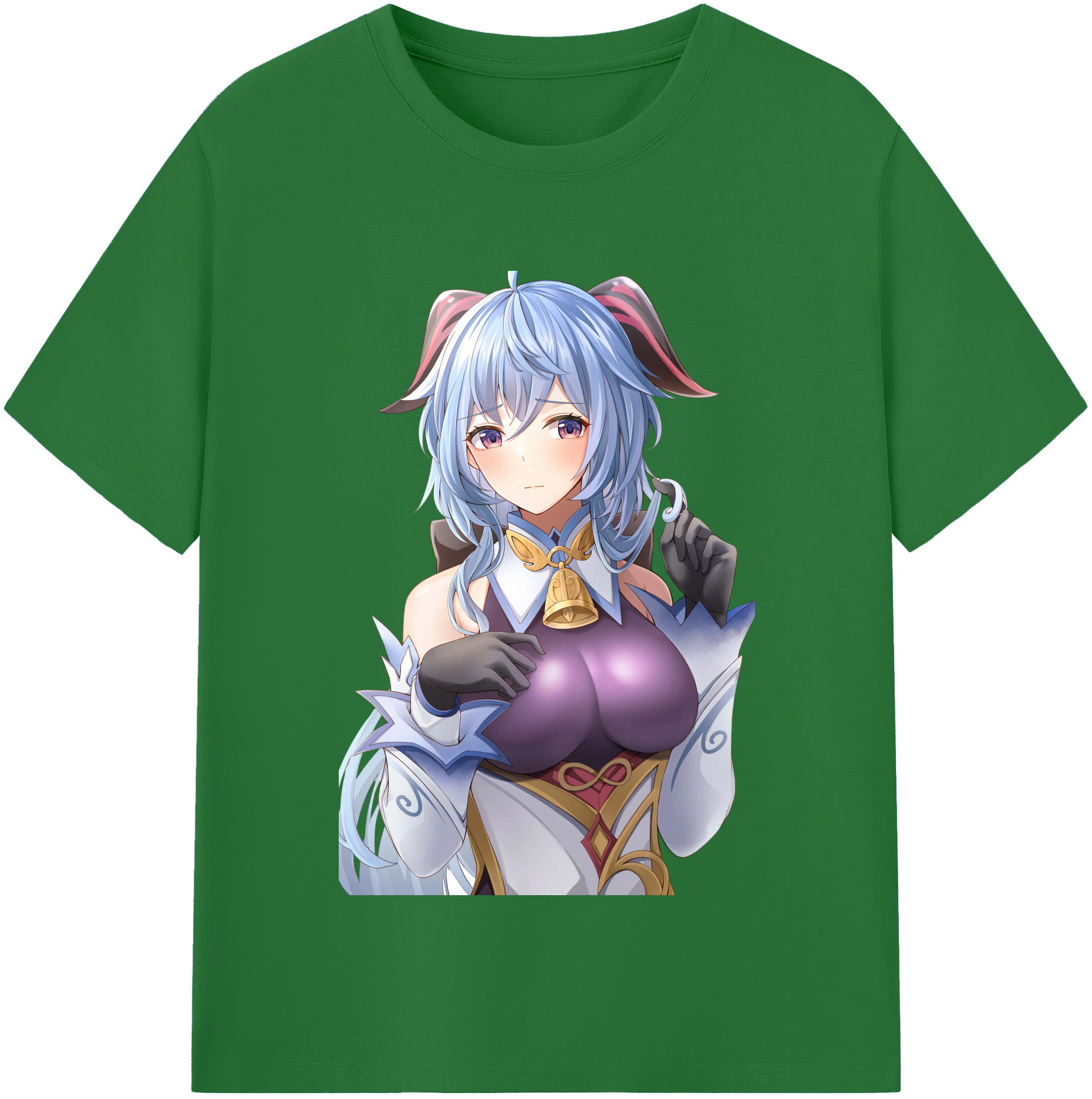 げんし神 甘雨 かんう genshin Ganyu 綿100％半袖Tシャツ（フロントプリント）