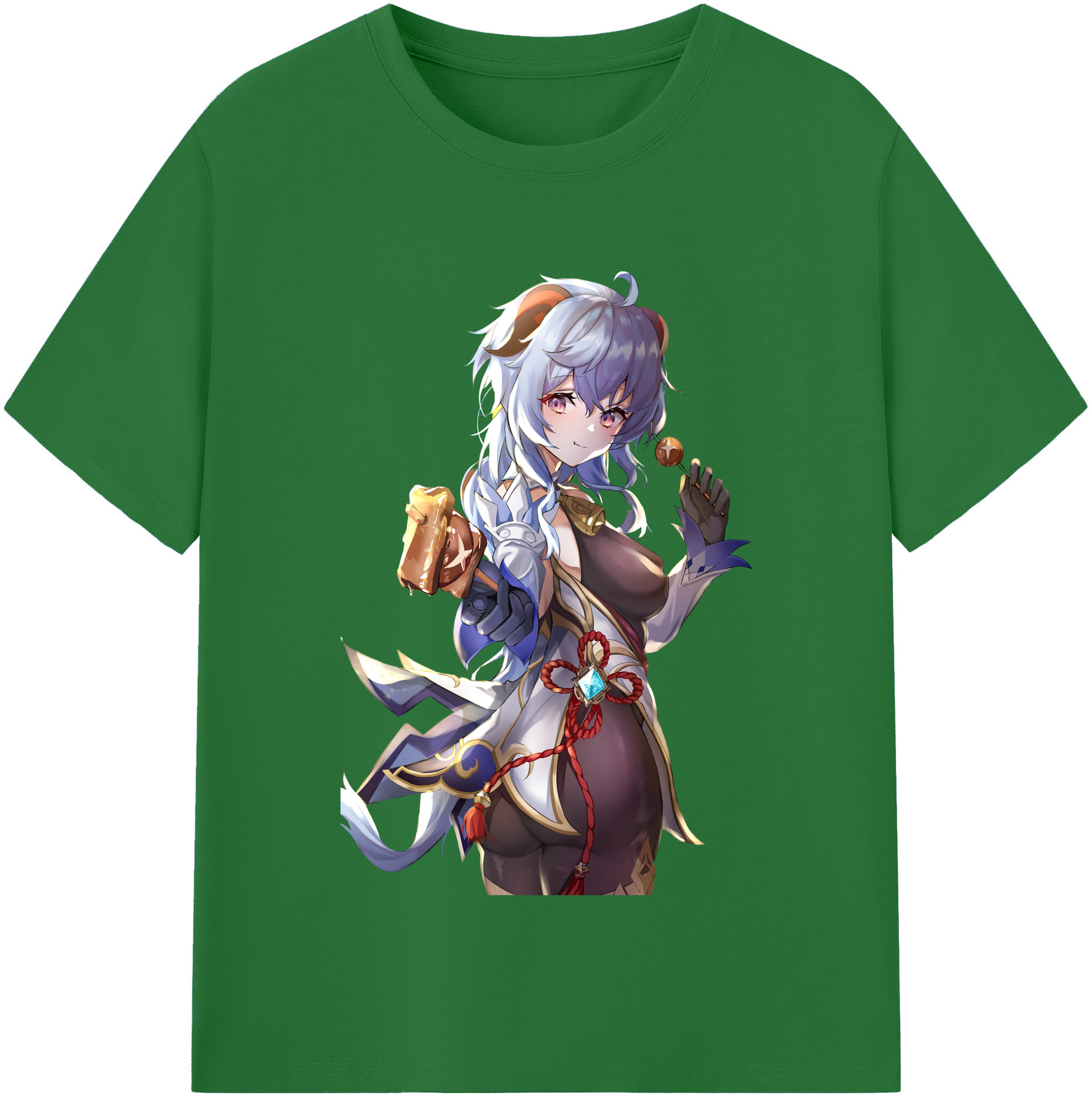 げんし神 甘雨 かんう genshin Ganyu 綿100％半袖Tシャツ（フロントプリント）