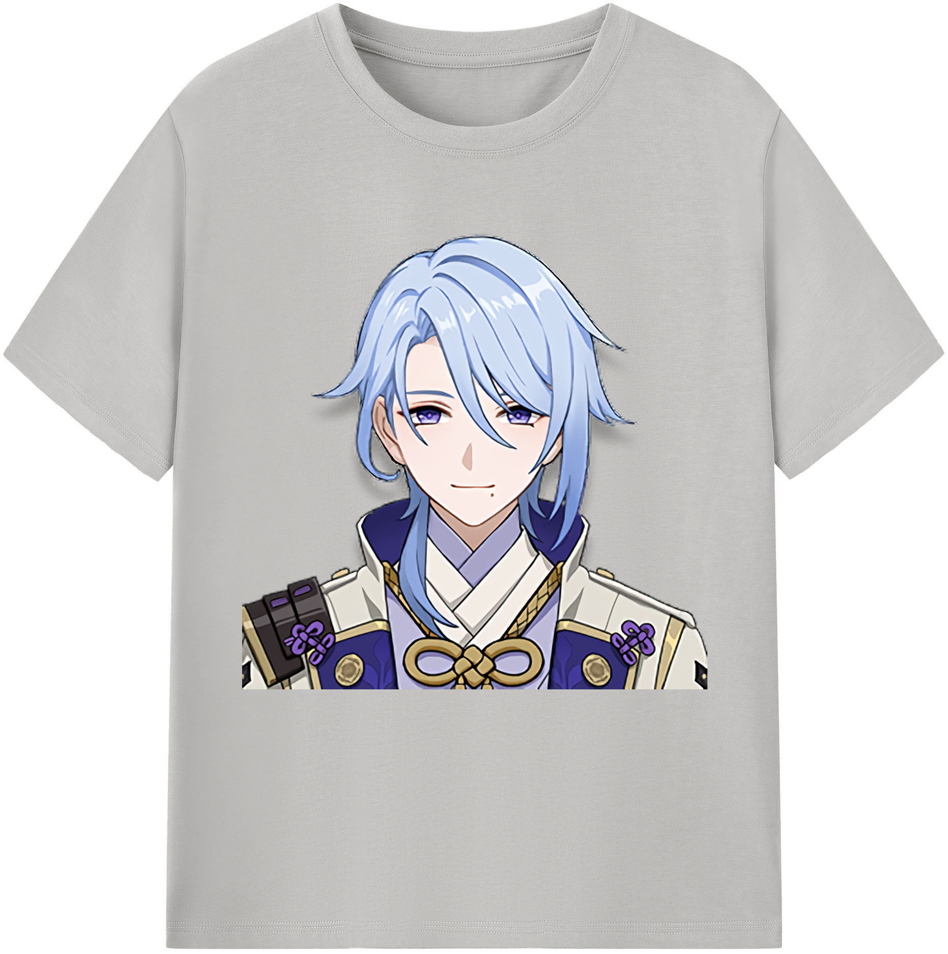 げんし神 神里綾人 かみさとあやと genshin Kamisato Ayato 綿100％半袖Tシャツ（フロントプリント）