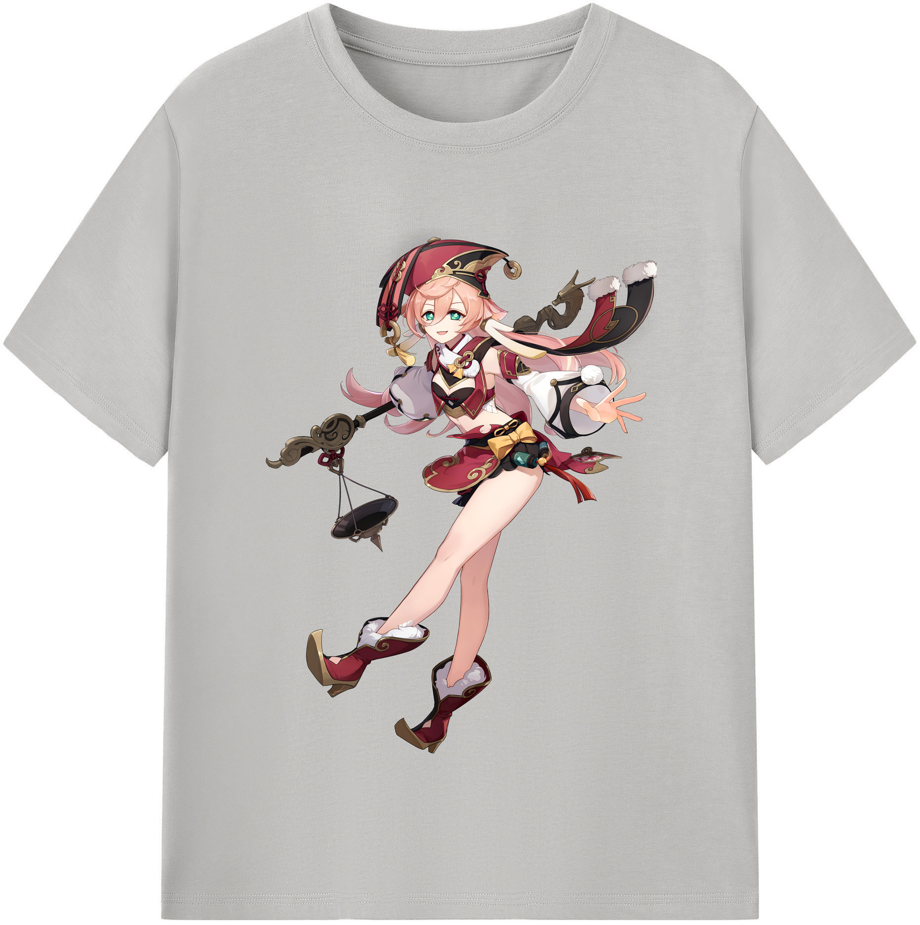 げんし神 ヤンフェイ genshin Yanfei 綿100％半袖Tシャツ（フロントプリント）